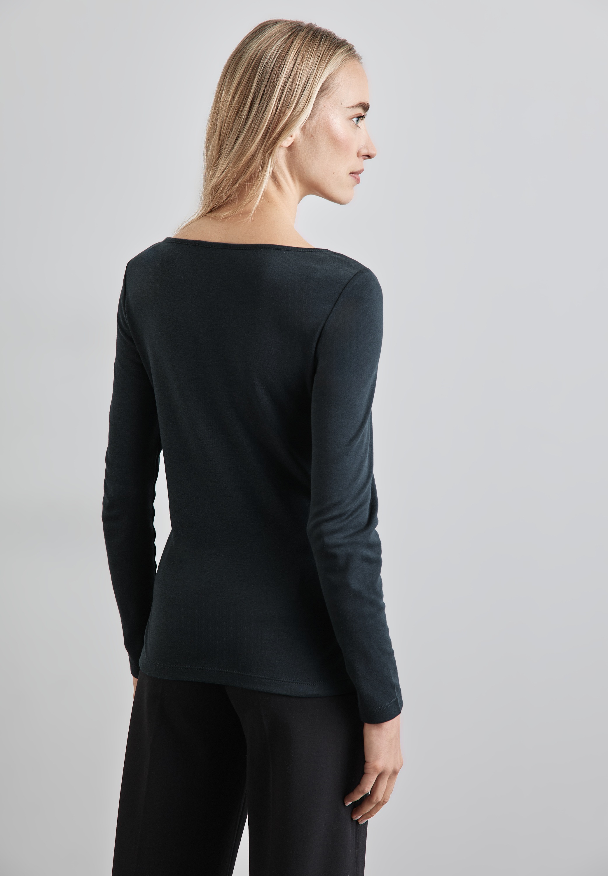 STREET ONE Langarmshirt "Style Lanea", mit U-Boot Ausschnitt günstig online kaufen