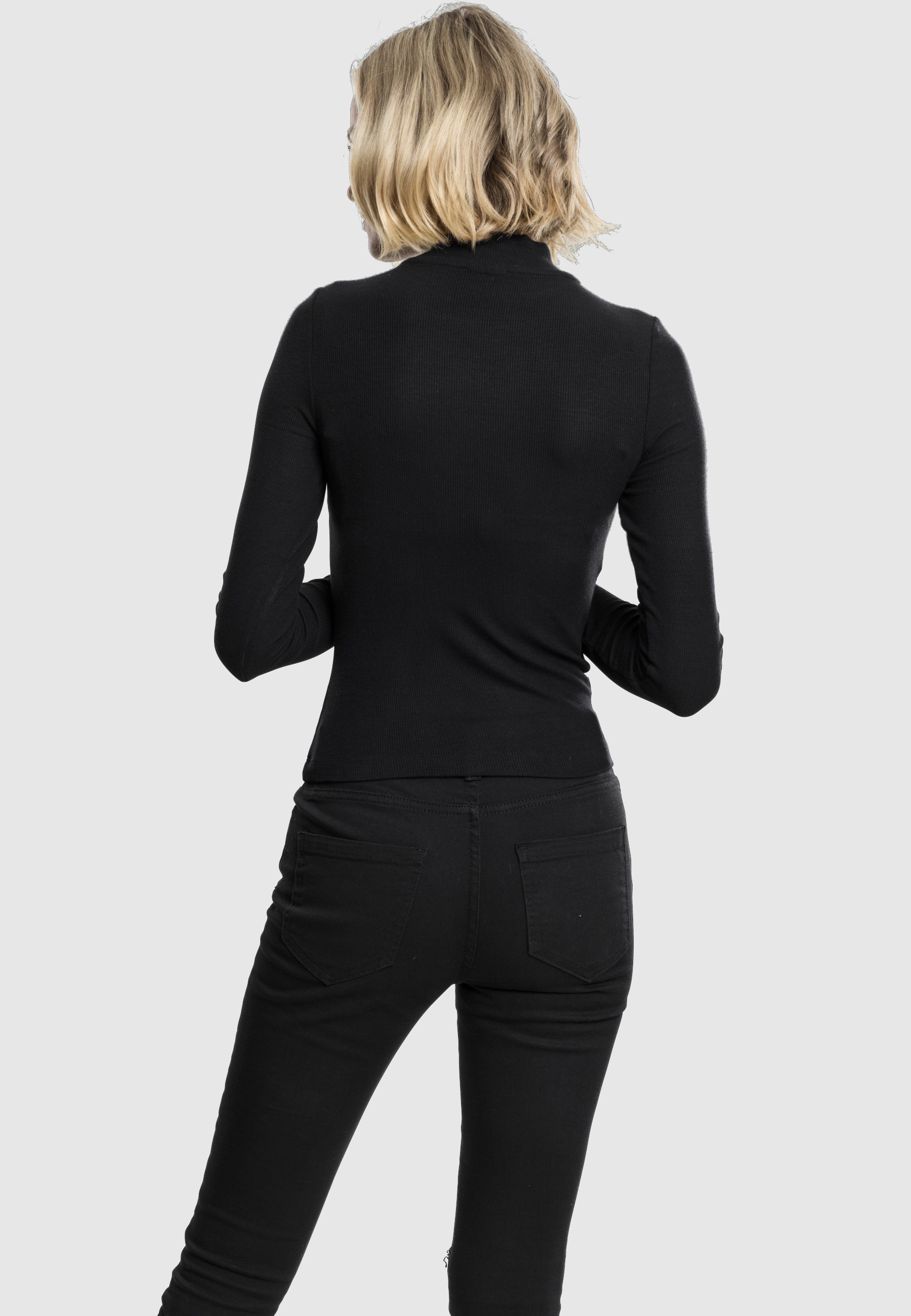 URBAN CLASSICS T-Shirt »Urban Classics Damen Ladies Turtleneck Longsleeve« 1 Stk.