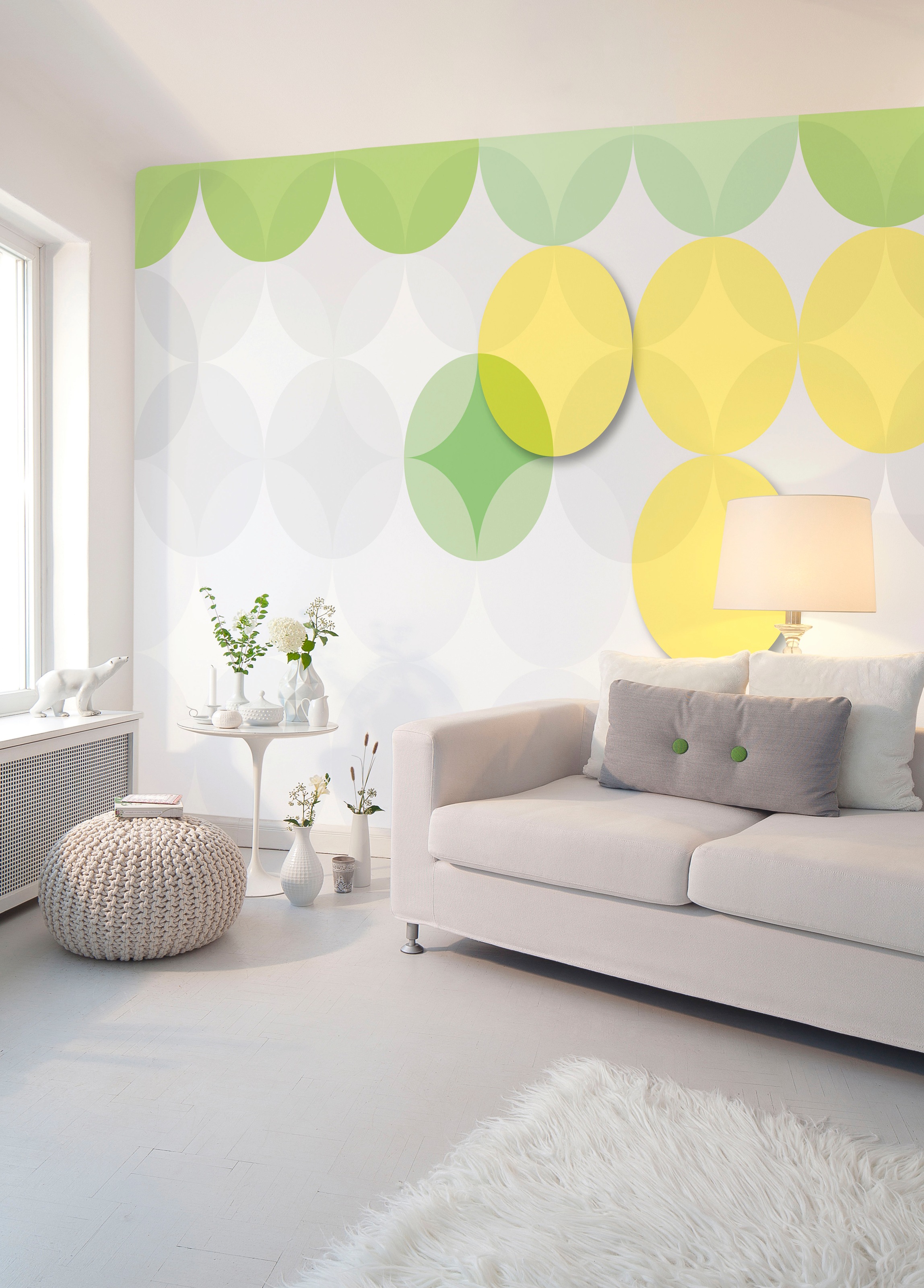 Architects Paper Fototapete »Atelier 47 Circle Pattern 3«, Mit Punkten, Vlies, Wand, Schräge, Decke