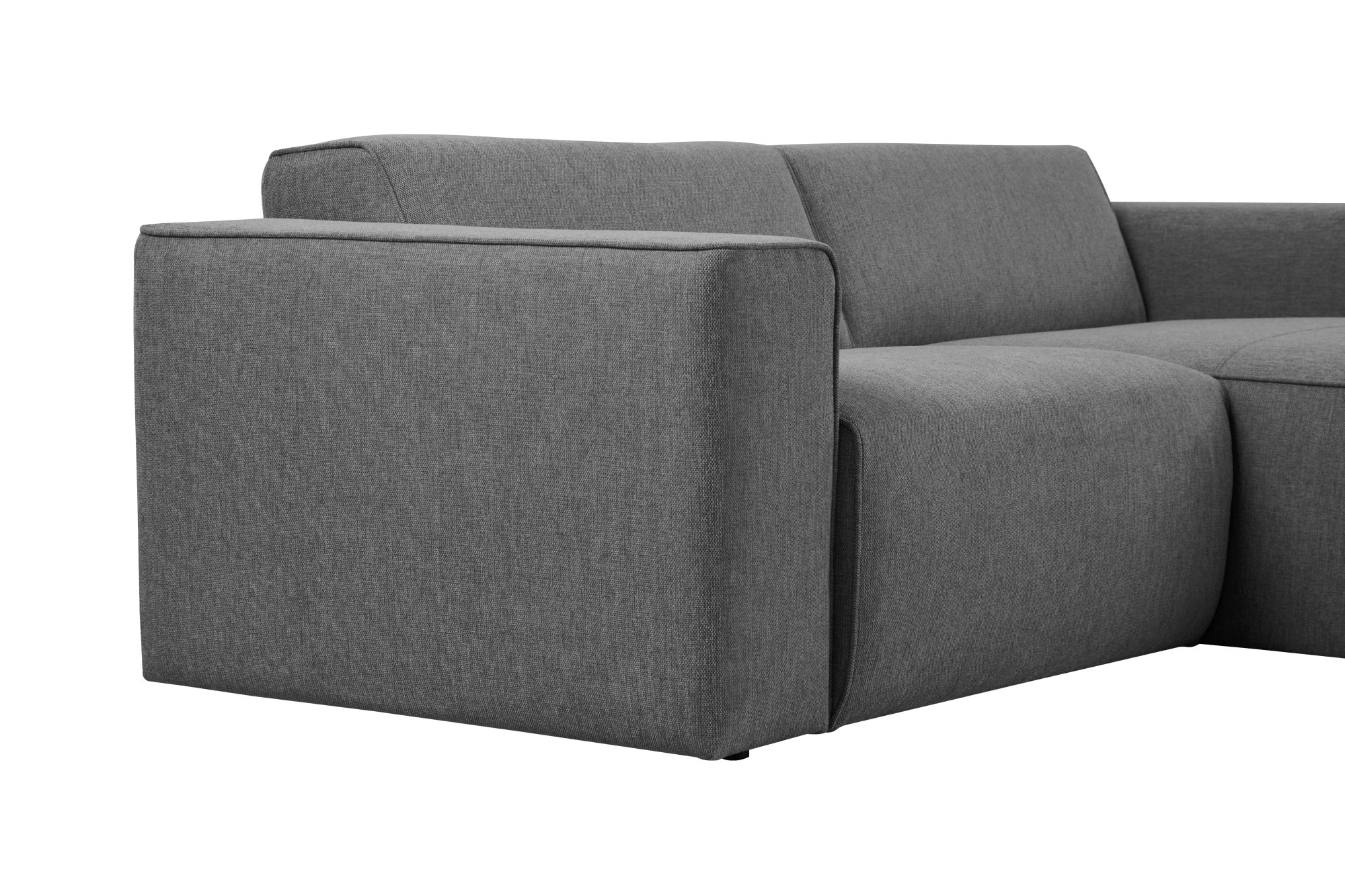 andas Ecksofa »Noord«, mit Kedernaht, Breite 234 cm, Cord, Struktur, Webstoff