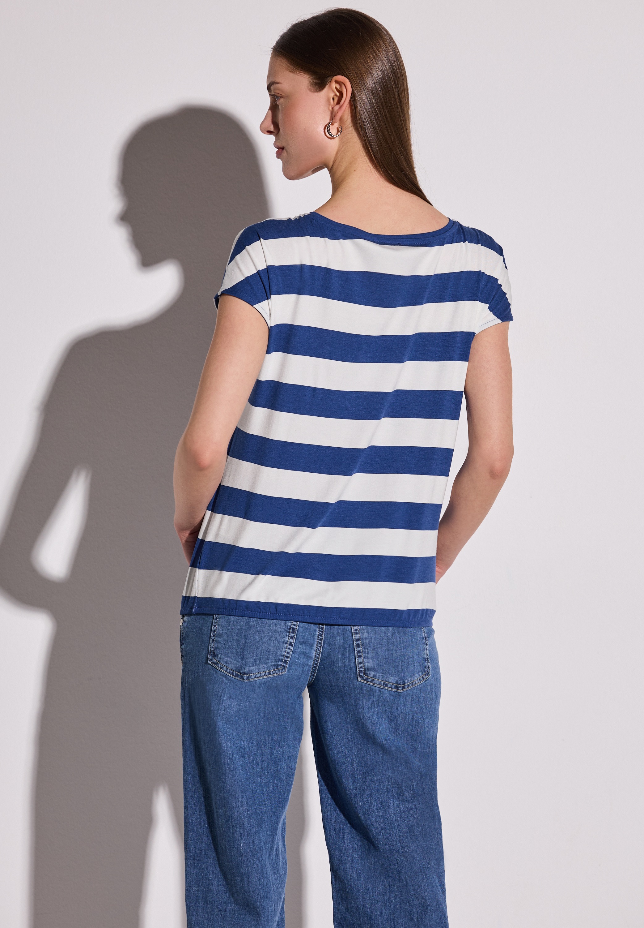 STREET ONE T-Shirt, mit Elastiksaum günstig online kaufen