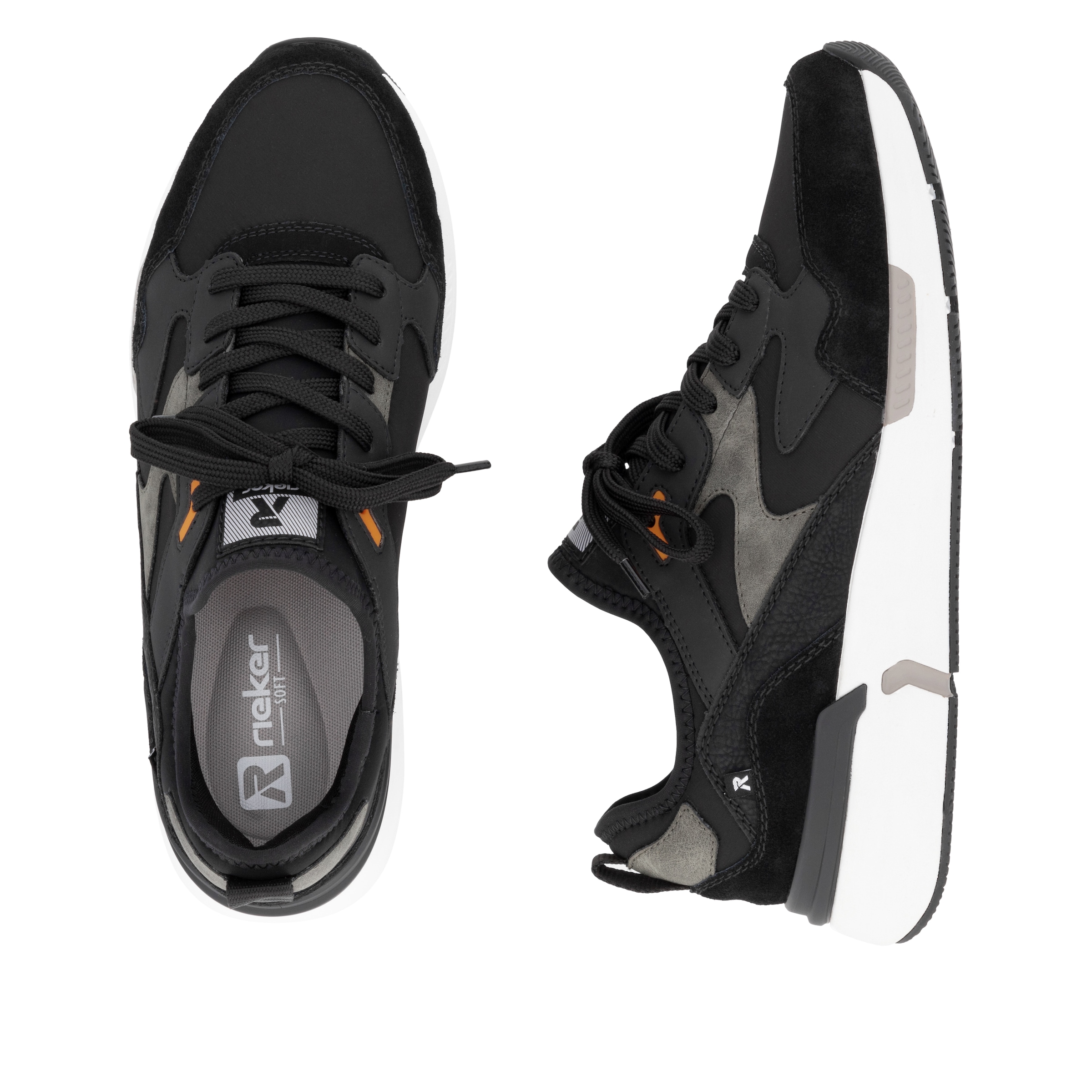 RIEKER Sport Slip-On Sneaker, Freizeitschuh, Halbschuh, Schlupfschuh mit elastischem Einstieg