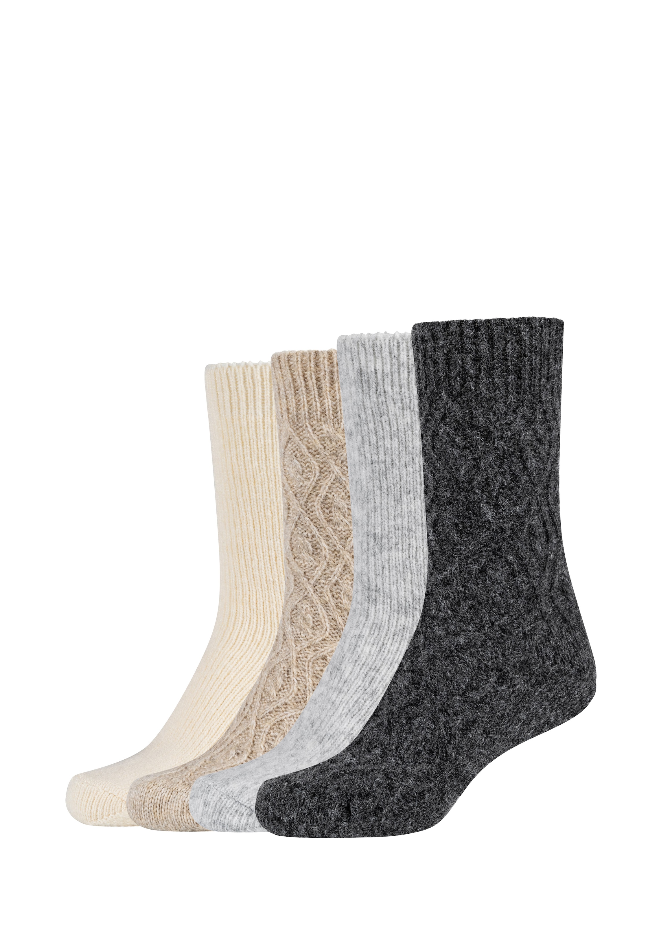 s.Oliver Socken "warm & cozy" 4 Paar tlg. mit elastischem Bund günstig online kaufen