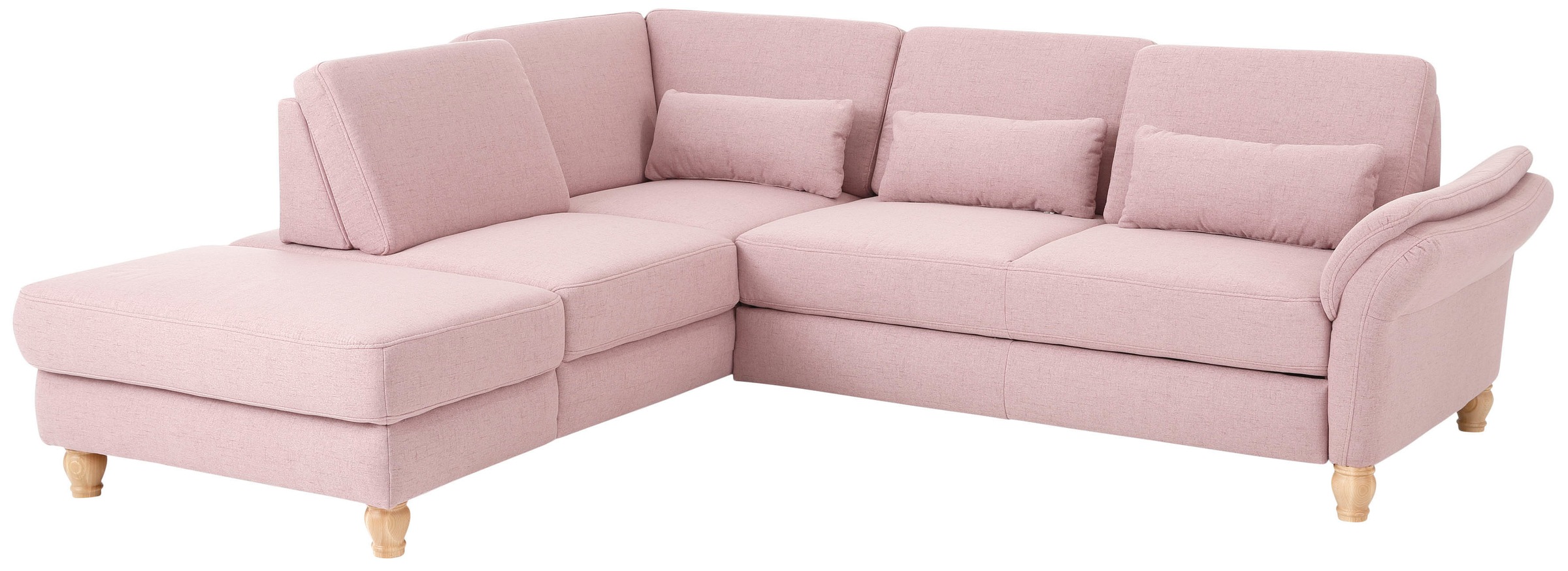 Home affaire Ecksofa »Palace L-Form«, incl. Sitztiefenverstellung, wahlweise mit Bettfunktion und Stauraum
