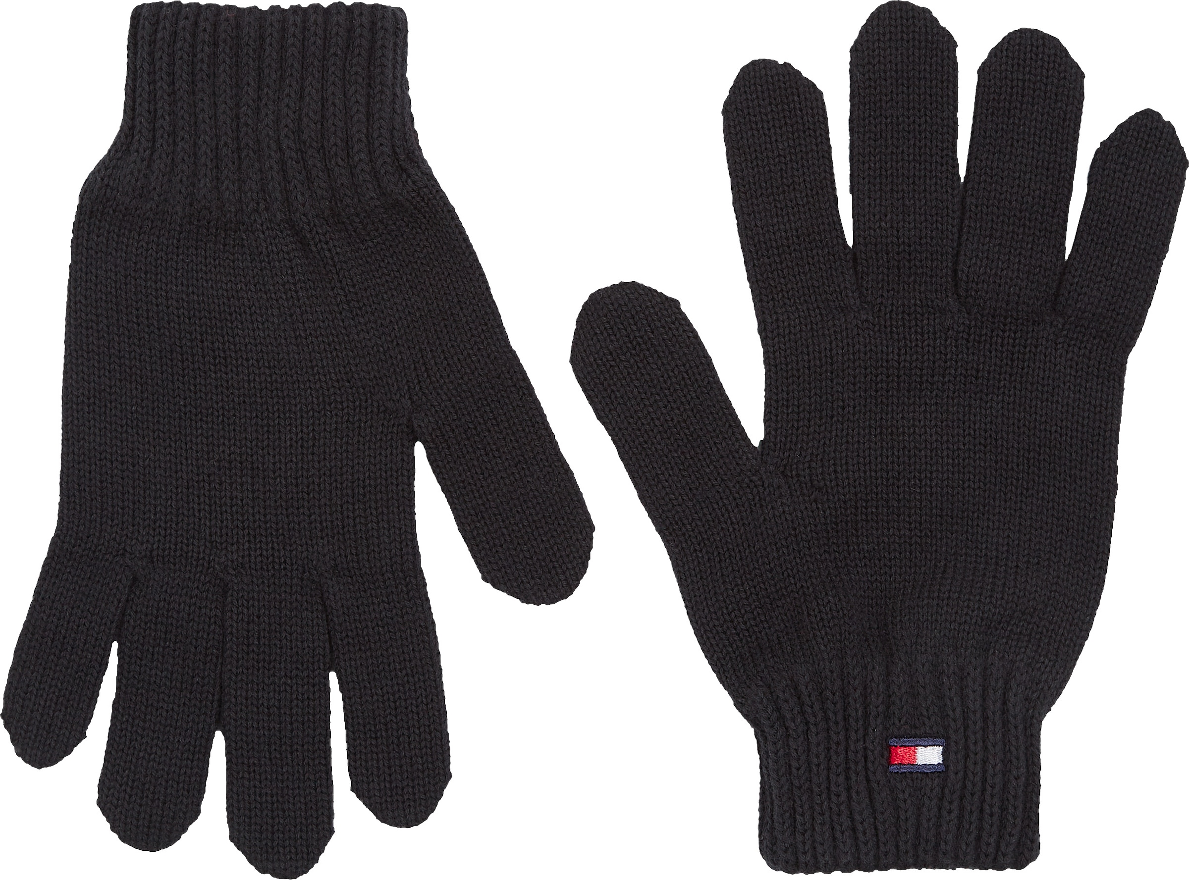 Tommy Hilfiger Strickhandschuhe »SMALL FLAG GLOVES«, mit Logostickerei