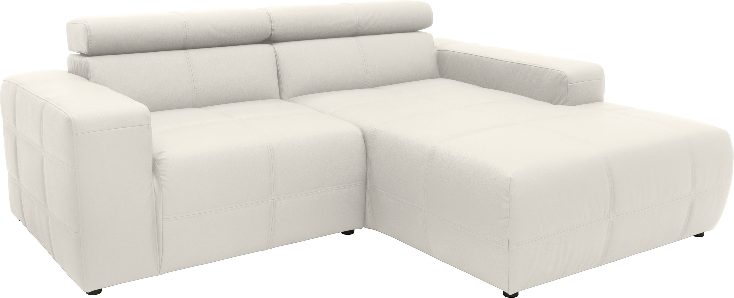 DOMO collection Ecksofa »Brandon kleine Ausführung B/T/H: 214/100/80 cm«, Mit Kopfteilverstellung, auch in Leder und Cord, L-Form