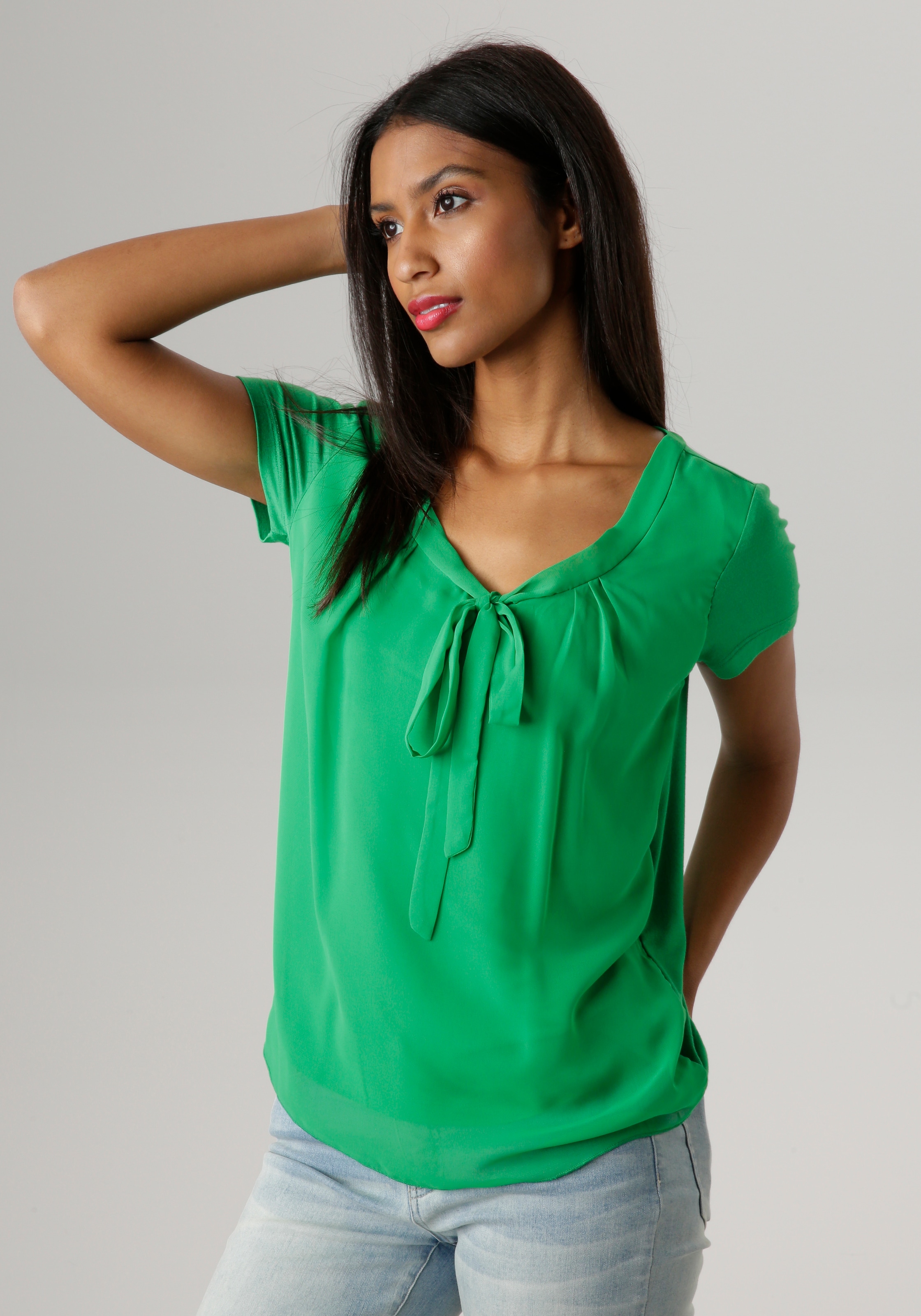 Aniston SELECTED Shirtbluse BAUR mit kaufen | online Schluppe schmaler