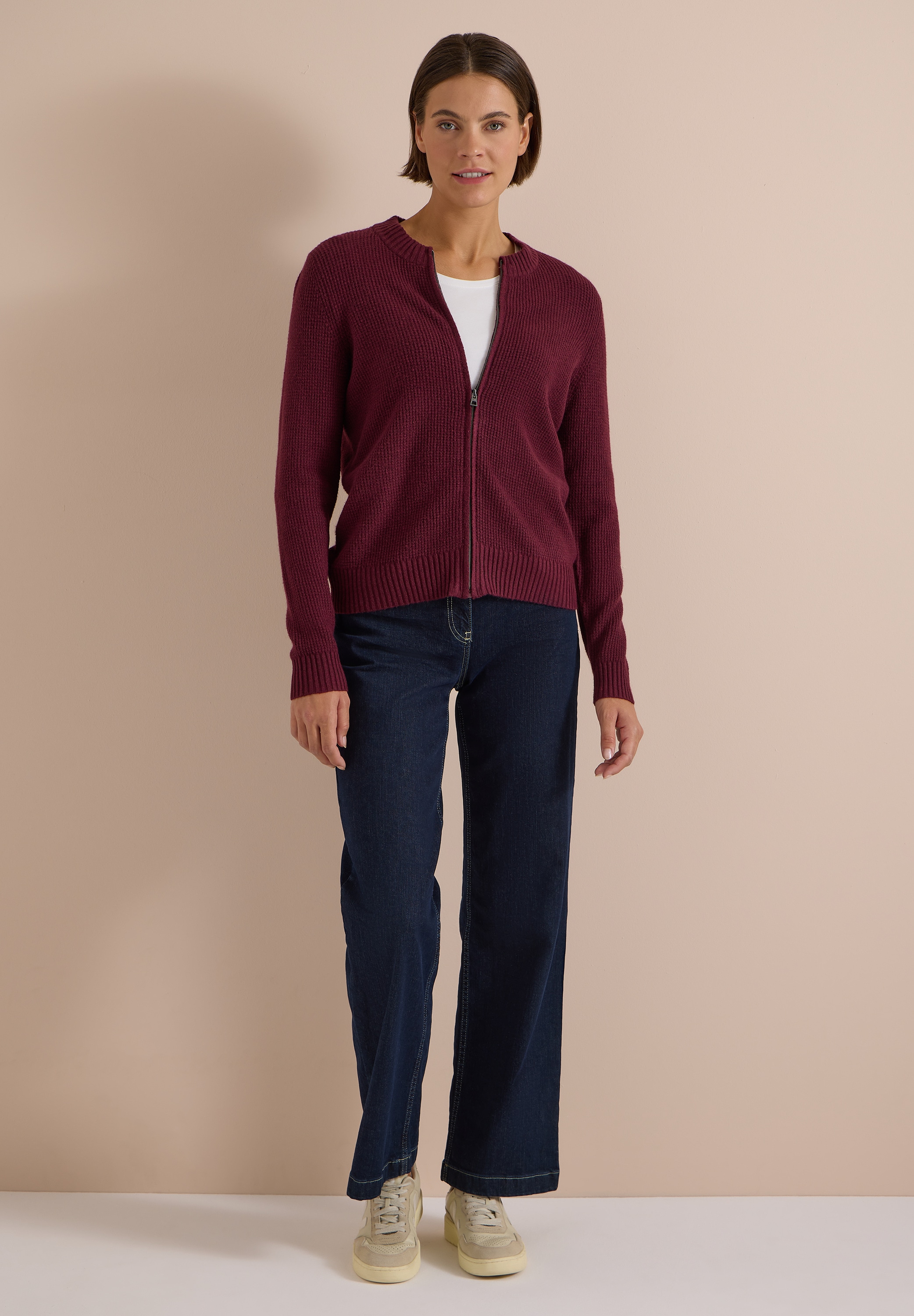 Cecil Cardigan aus softem Materialmix