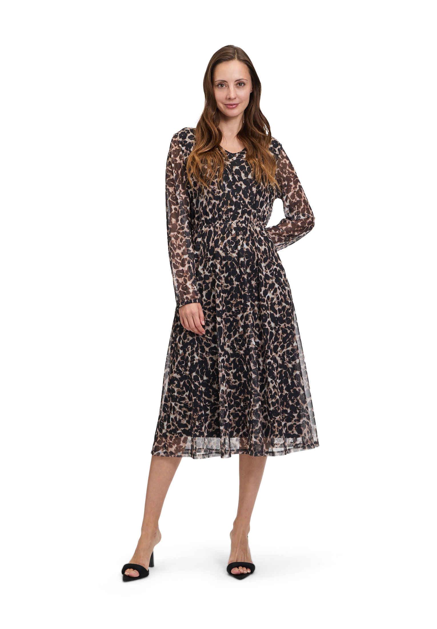Betty&Co Midikleid "Betty & Co Damen Midikleid mit V-Ausschnitt", Druck günstig online kaufen