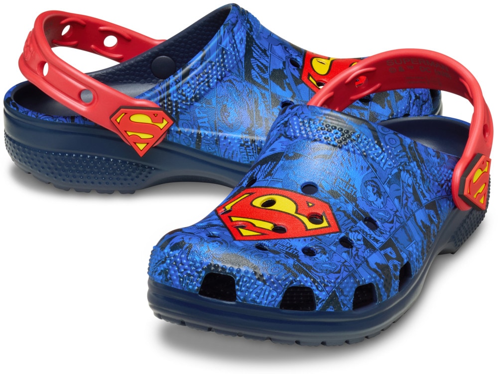 Crocs Clog »Superman Classic Clog K«, Hausschuh, Kindergartenschuh mit coolem Motiv