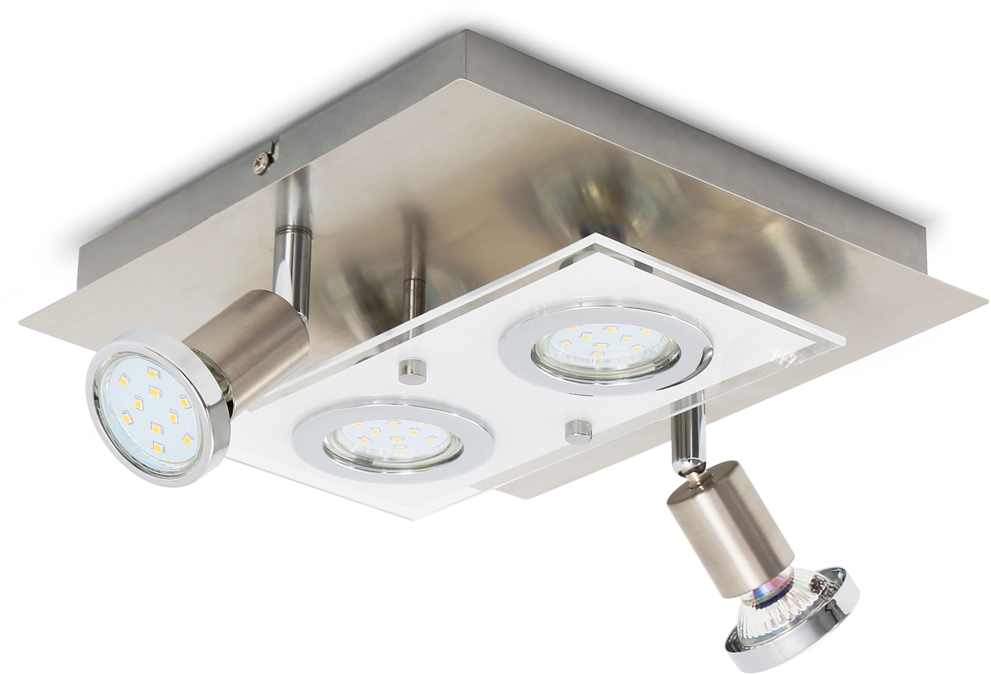 B.K.Licht LED Deckenleuchte »Mercurio«, 4 flammig-flammig, LED Deckenspot, Strahler, Wohnzimmer, Deckenlampe, inkl. 3W 250lm