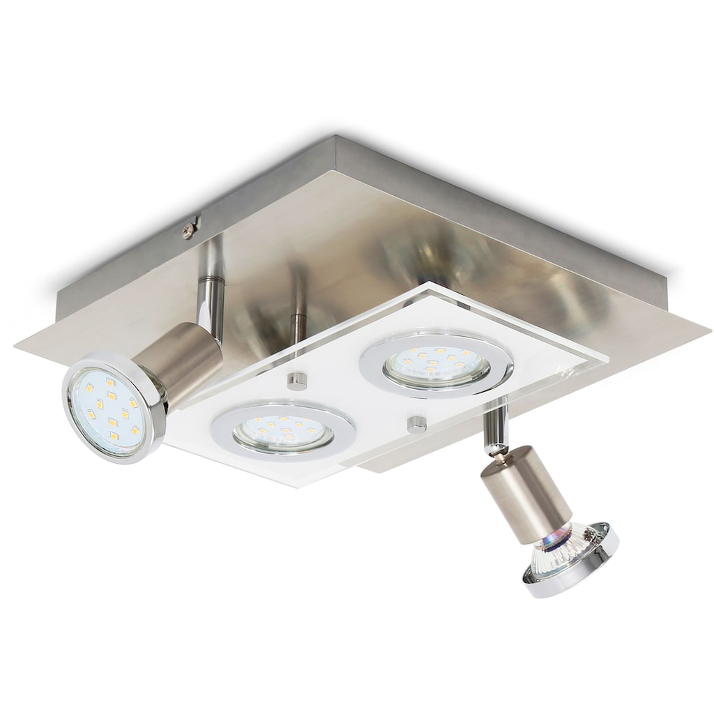 B.K.Licht LED Deckenleuchte »Mercurio«, 4 flammig-flammig, LED Deckenspot, Strahler, Wohnzimmer, Deckenlampe, inkl. 3W 250lm