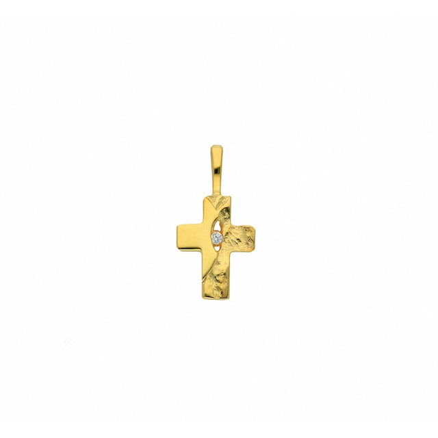 Adelia´s Kette ohne Anhänger »585 Gold Kreuz Anhänger mit Zirkonia«,  Schmuckset - Set mit Halskette kaufen | BAUR