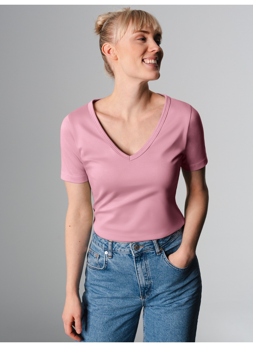 Thumbnail - Trigema T-Shirt "TRIGEMA V-Shirt aus Baumwolle/Elastan" 1 Stk.