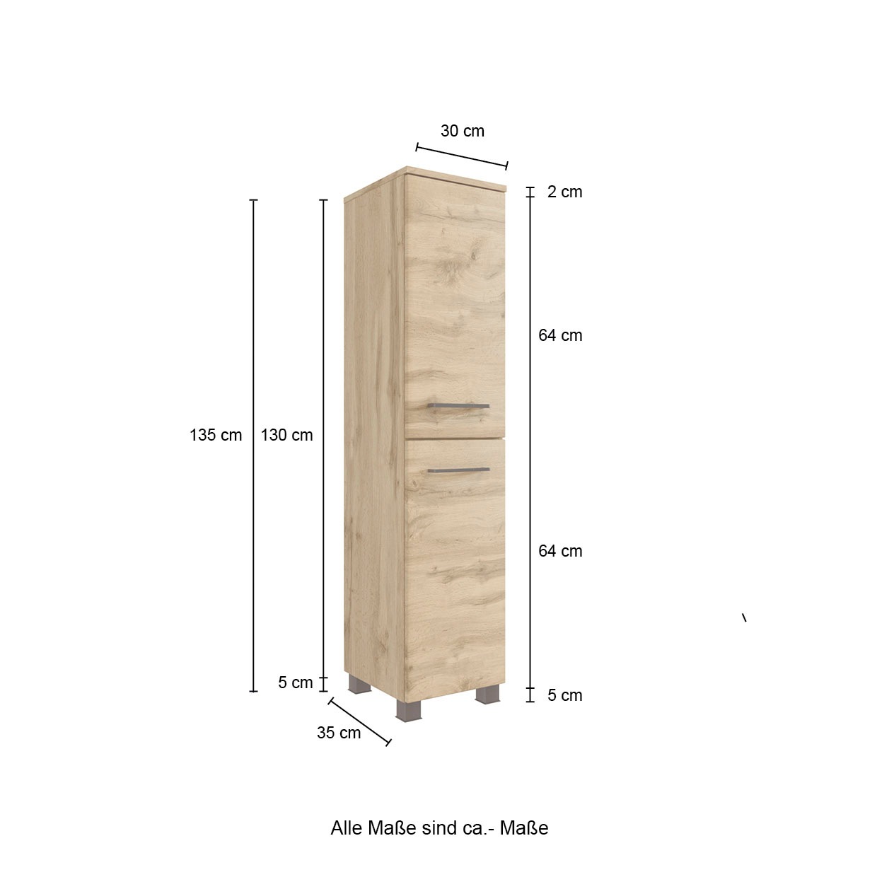 welltime Badmöbel-Set »Chicago«, (5 St., Spiegelschrank, Waschtisch, Hängeschrank, Unterschrank, Midischrank)