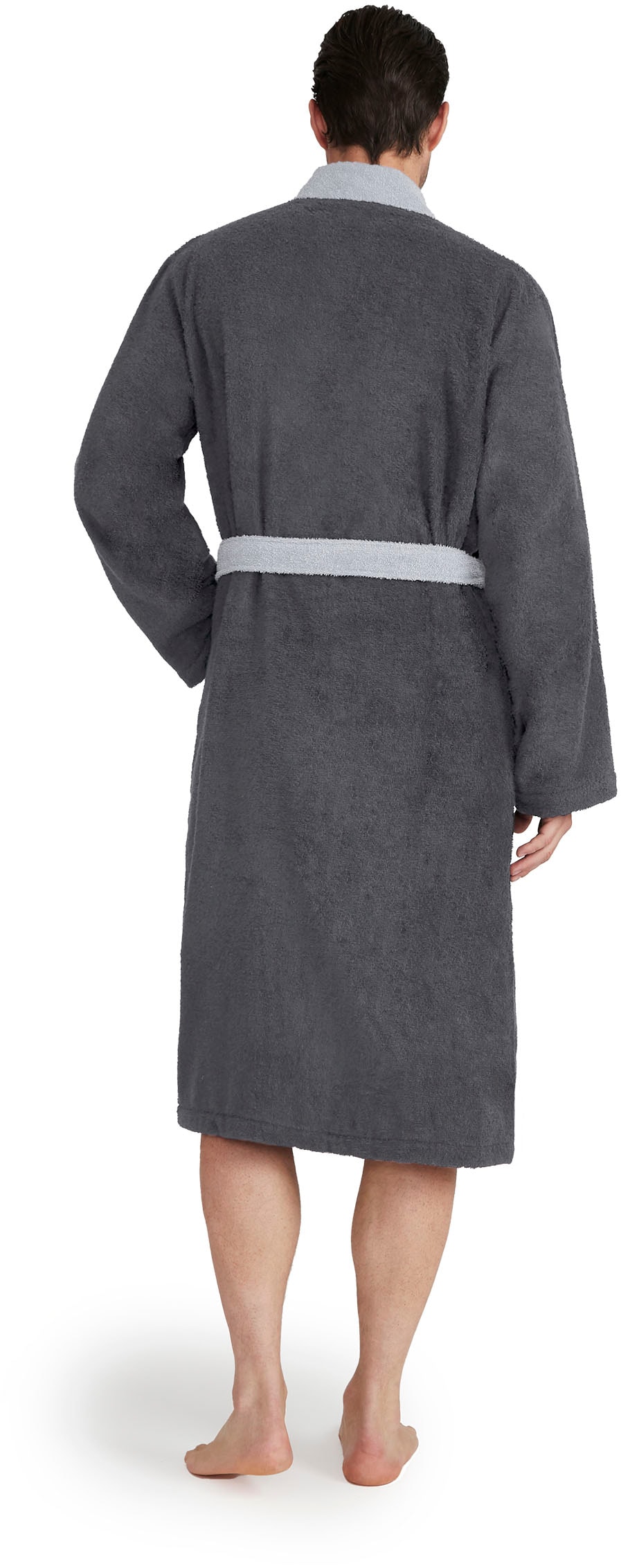 Möve Unisex-Bademantel »Superwuschel Kimono mit Blende«, (1 St.), ideal für Sauna & Spa, Hotelbademantel