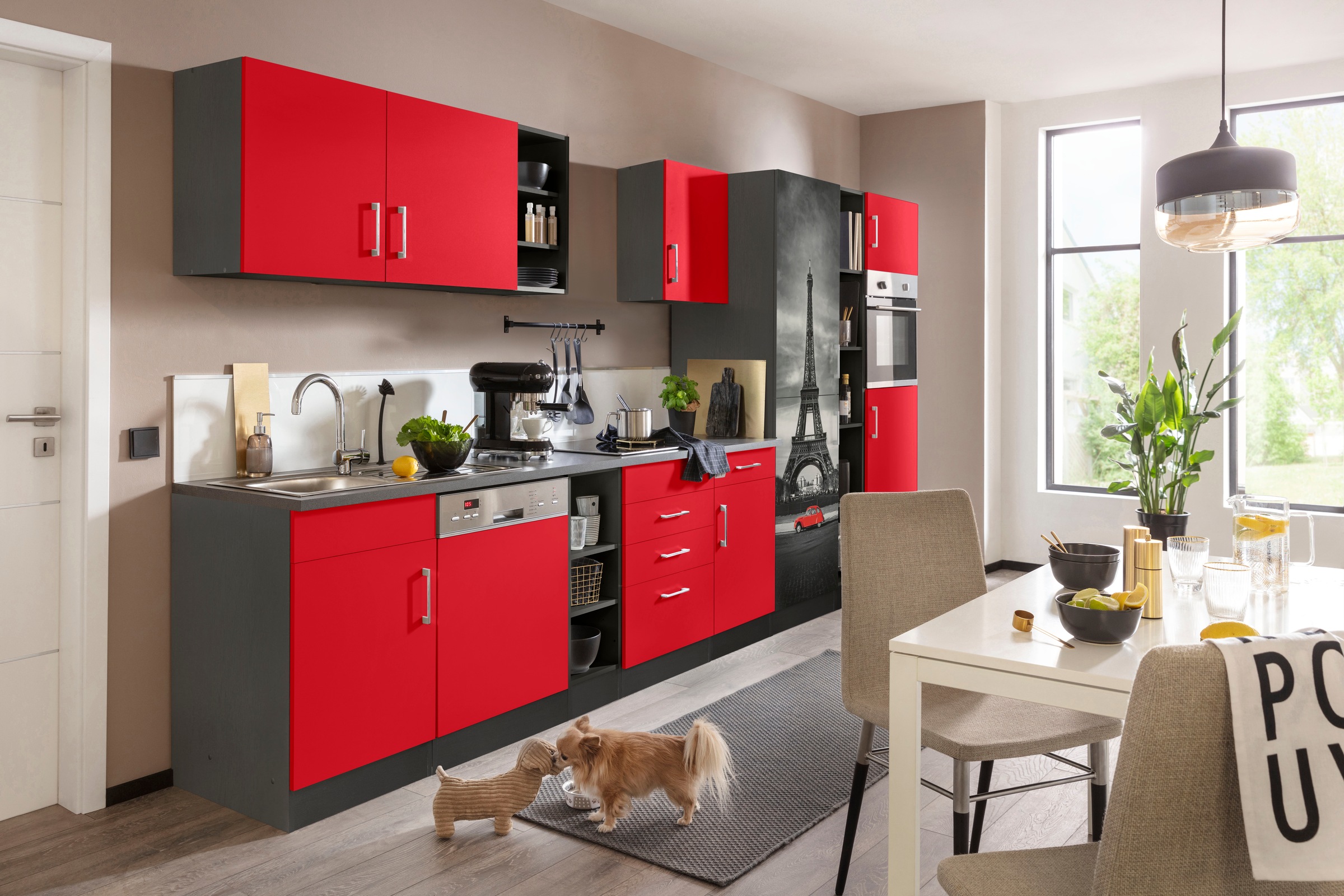 KOCHSTATION Küchenzeile "KS-Paris – Küchen mit einzigartigen Fotomotiven au günstig online kaufen