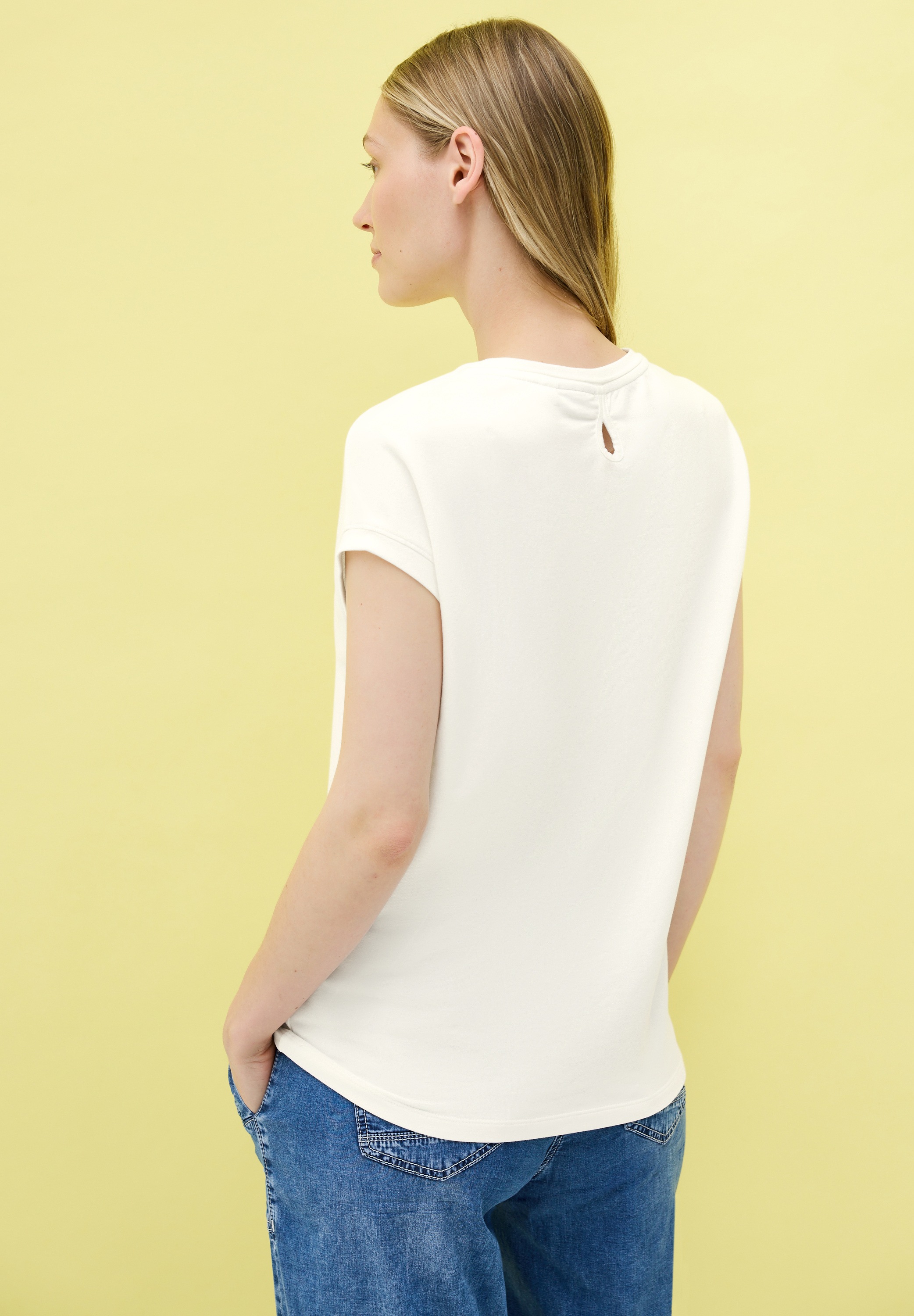Cecil T-Shirt, aus Baumwolle mit Stretchante günstig online kaufen