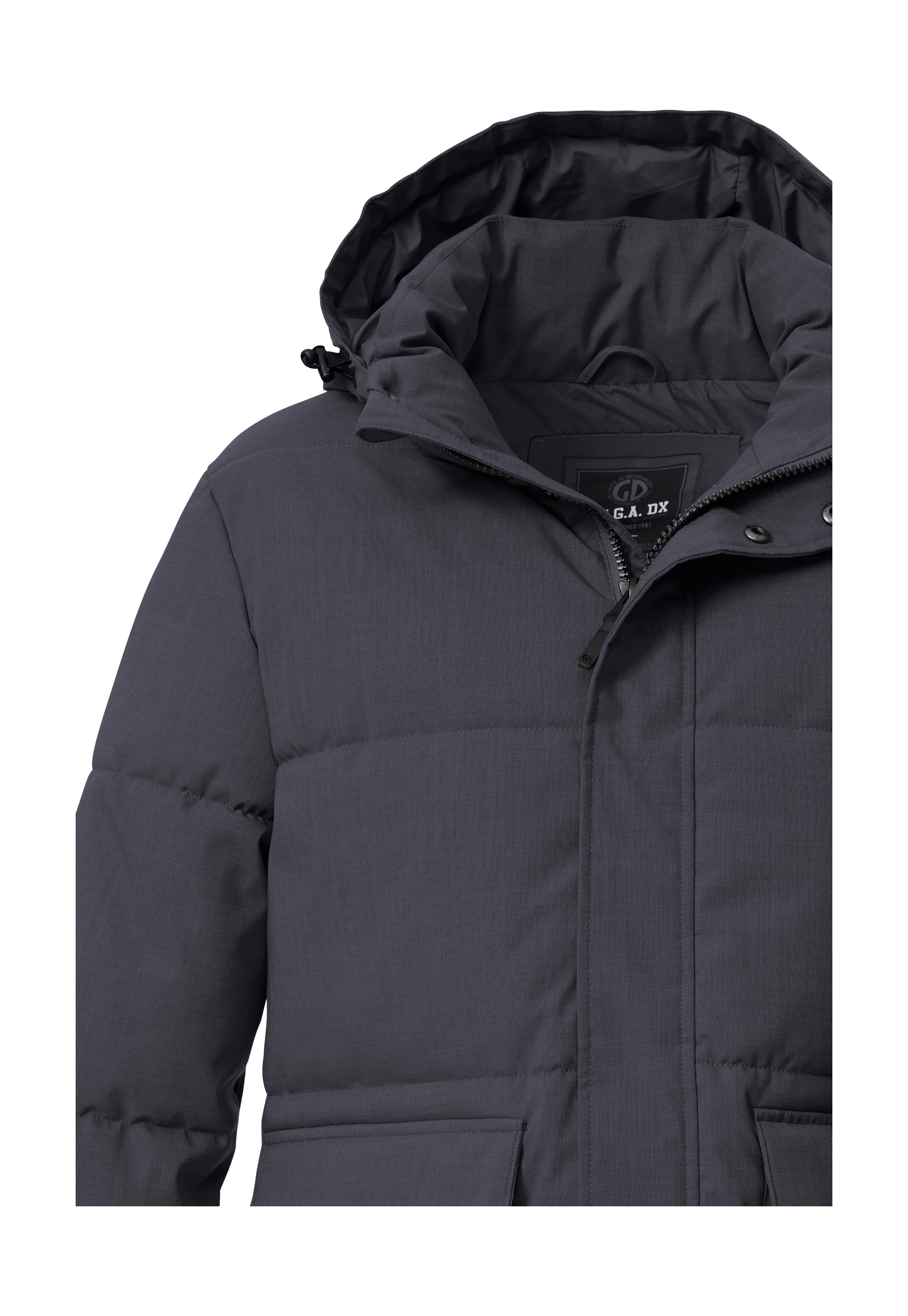 Steppjacke "GW 26 MN QLTD JCKT", Herren, Gr. S, anthrazit, Obermaterial: 100% Polyester;Futter: 100% Polyester;Füllung: 100% Polyester, G.I.G.A. DX BY KILLTEC, Jacken Steppjacke, Wasserabweisende Herrenjacke, abnehmbare Kapuze, recycelte Materialien 2