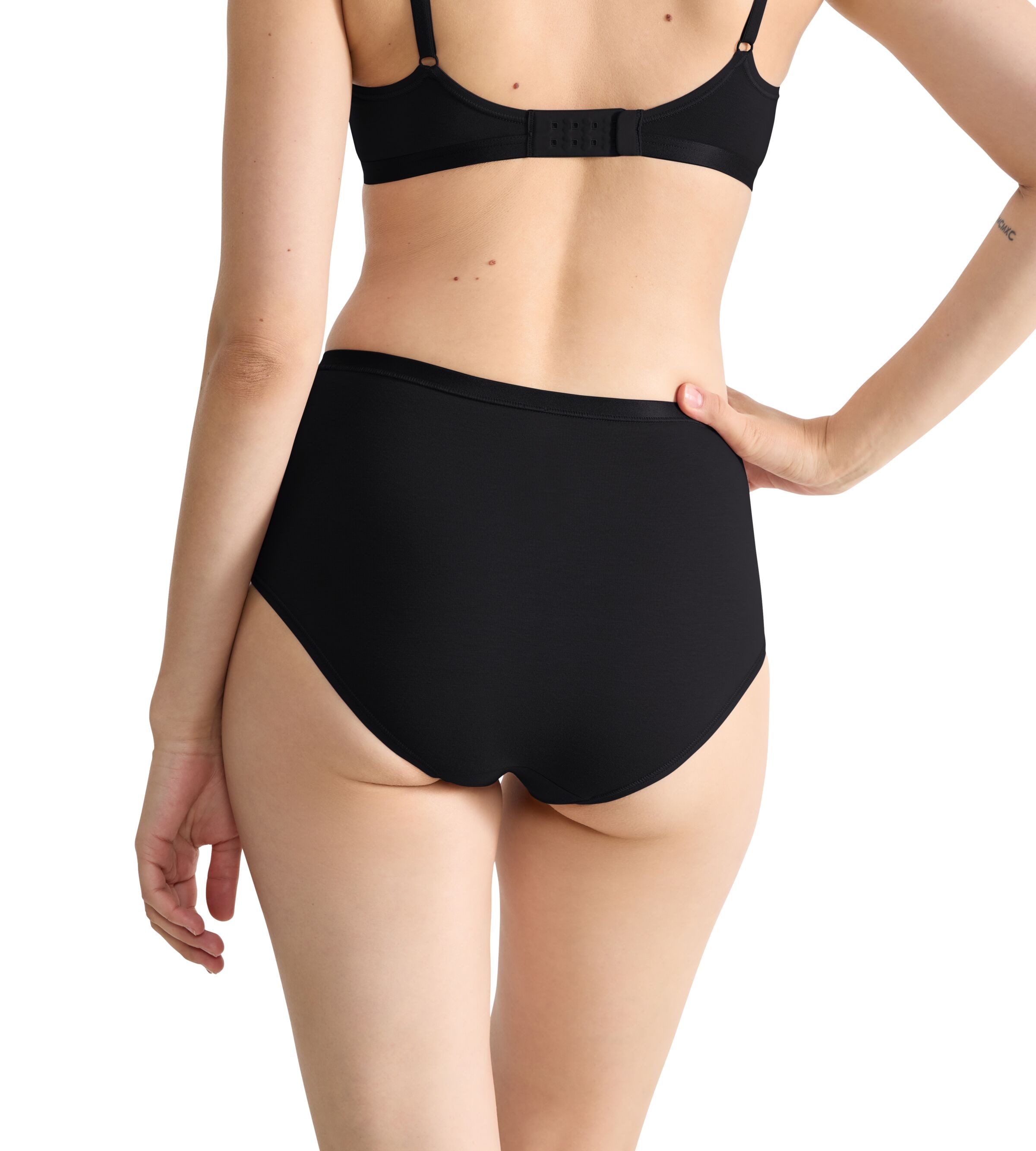 sloggi Slip »GO Daily Cotton Highwaist 3P«, (3er Pack), Glanz-Effekt Details, hochgeschnittene Taille