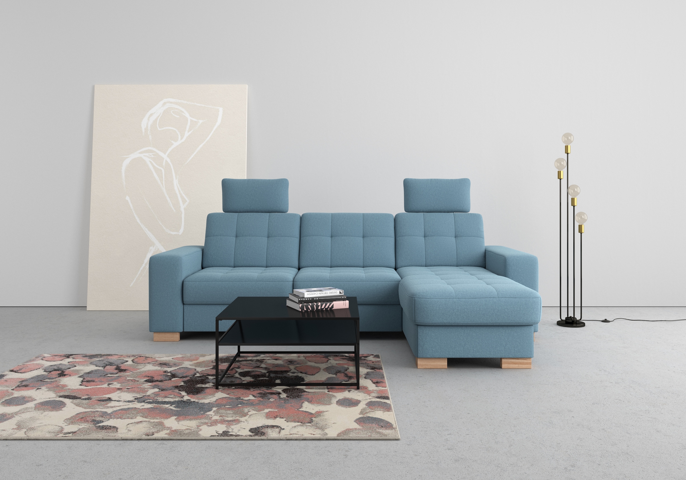 sit&more Ecksofa "Quincy L-Form", wahlweise mit Bettfunktion und Bettkasten günstig online kaufen