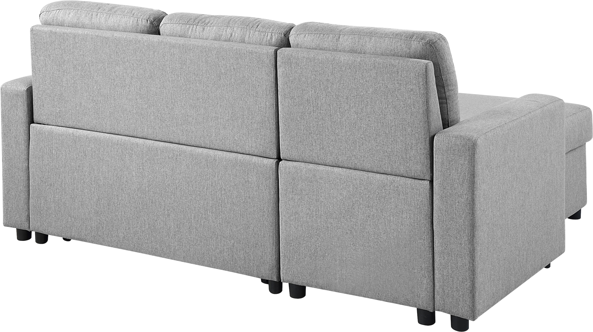 ATLANTIC home collection Ecksofa »Gino L-Form«, mit Schlaffunktion und Stauraum, Recamiere beidseitig montierbar