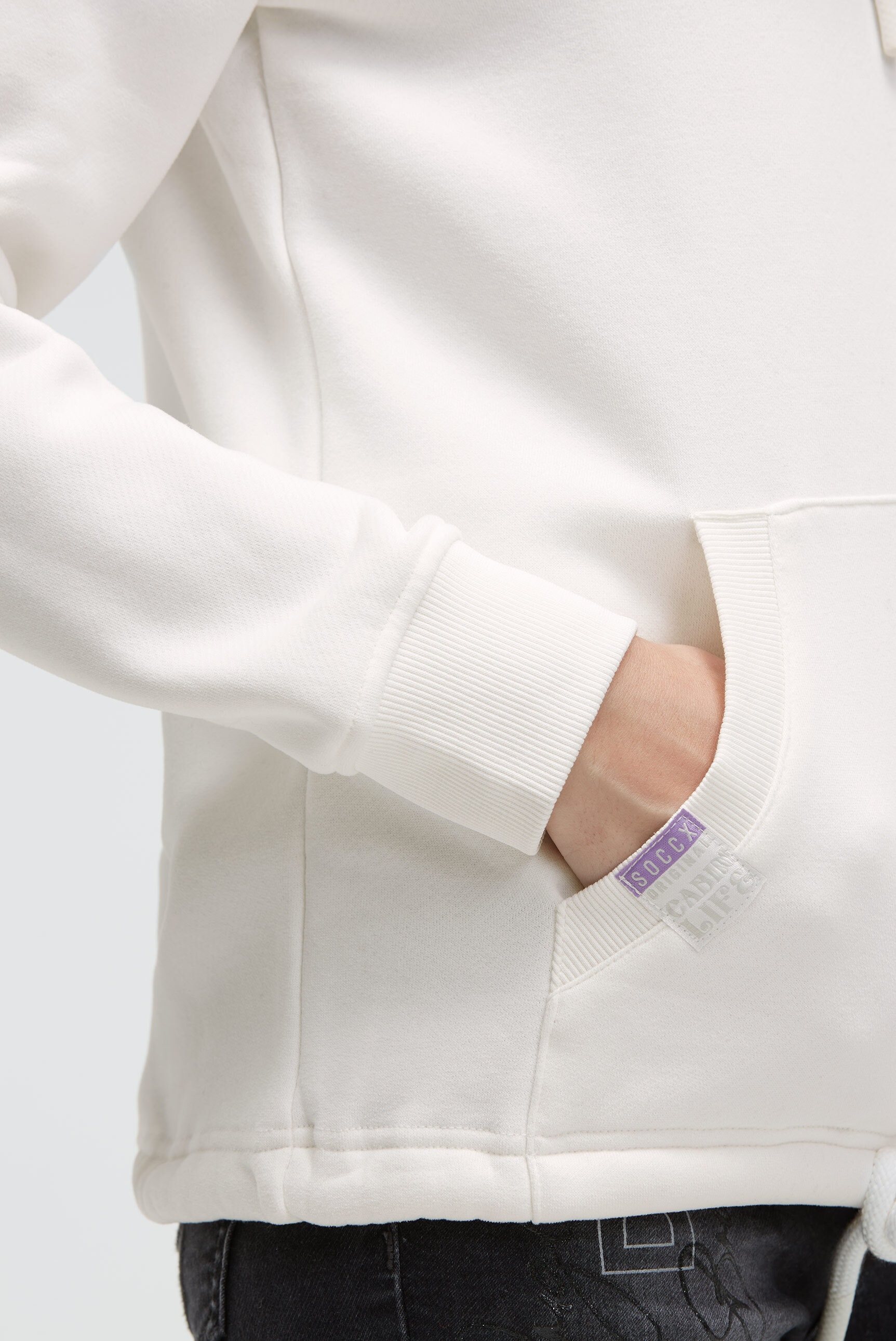 SOCCX Sweatjacke, mit Bindeband am Saum