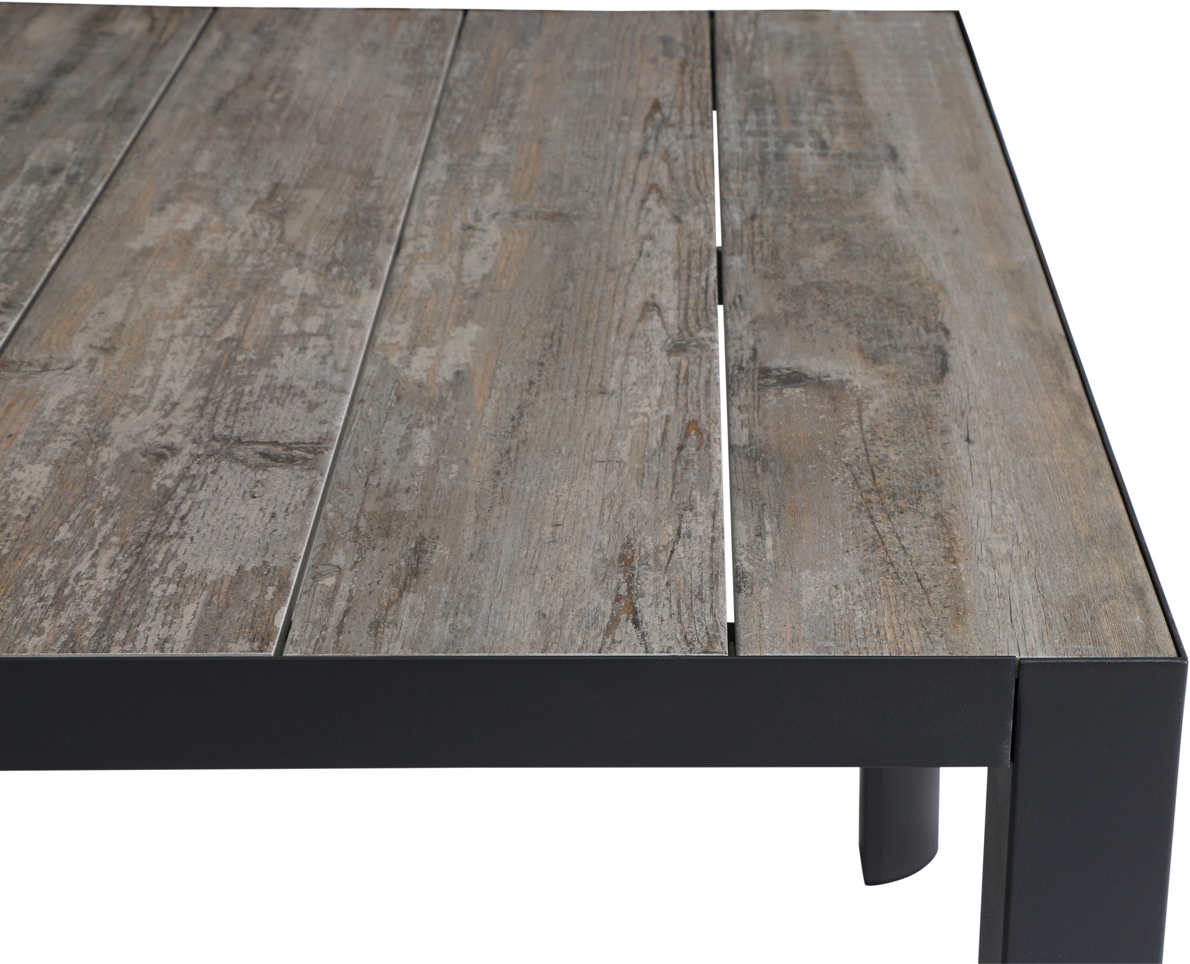 Siena Garden Gartentisch »SILVA Tisch 220x100cm matt anthrazit/washed grey« Aluminiumgestell matt anthrazit, Tischplatte aus Keramik, washed grey