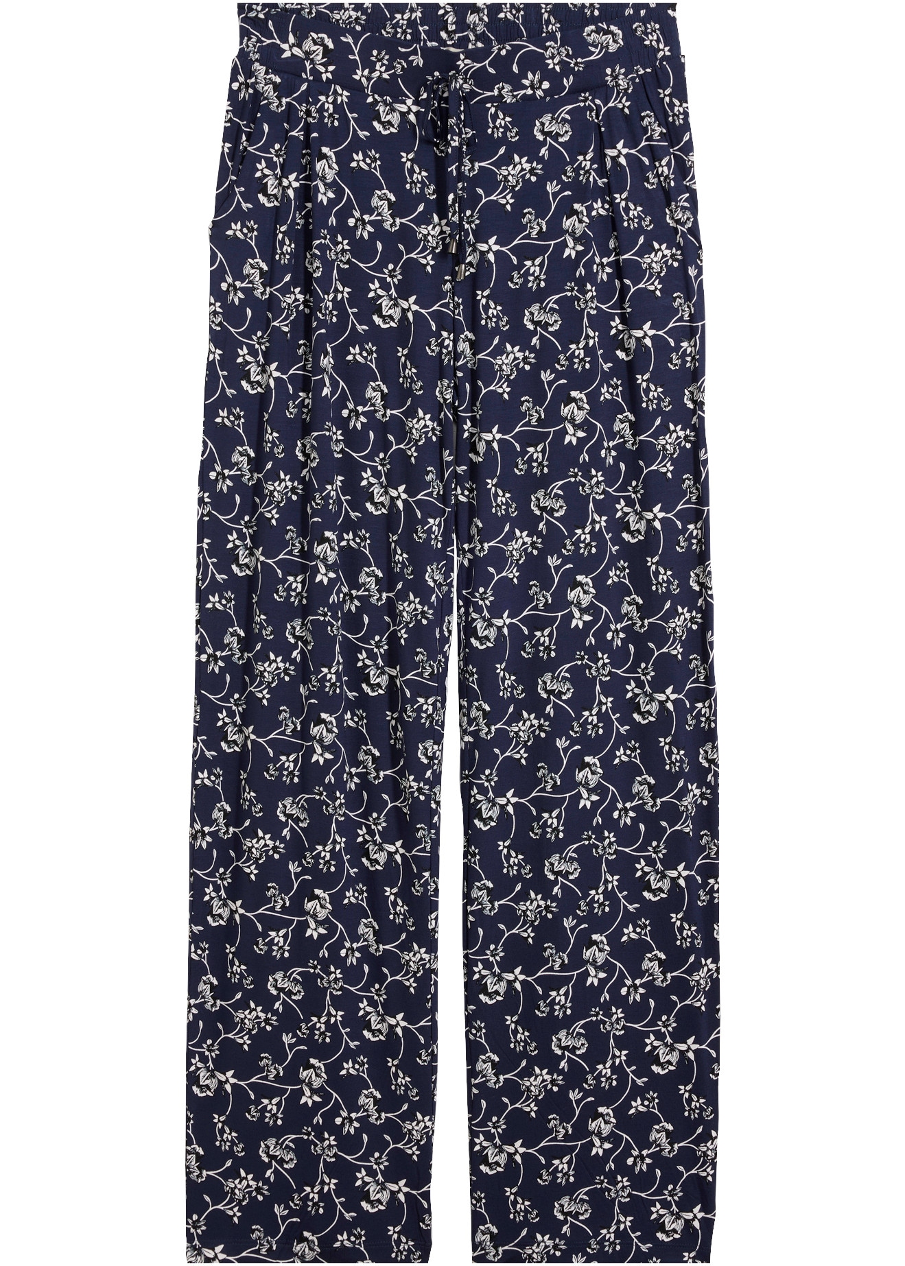 bonprix Palazzohose  aus Viskose und Elasthan, mit Bequembund, lange, fließende Form