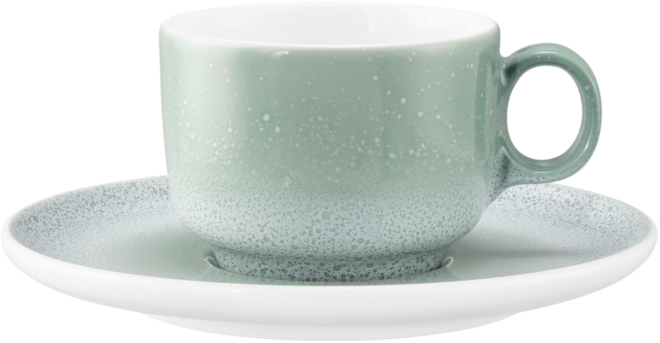 Seltmann Weiden Kaffeeservice »Sento Home, Geschirr-Set, 18-teilig«, (Set, 18 tlg., 6x Kaffeeobertasse, 6x Kaffeuntertasse, 6x Frühstücksteller), harmonisch geschwungene Form