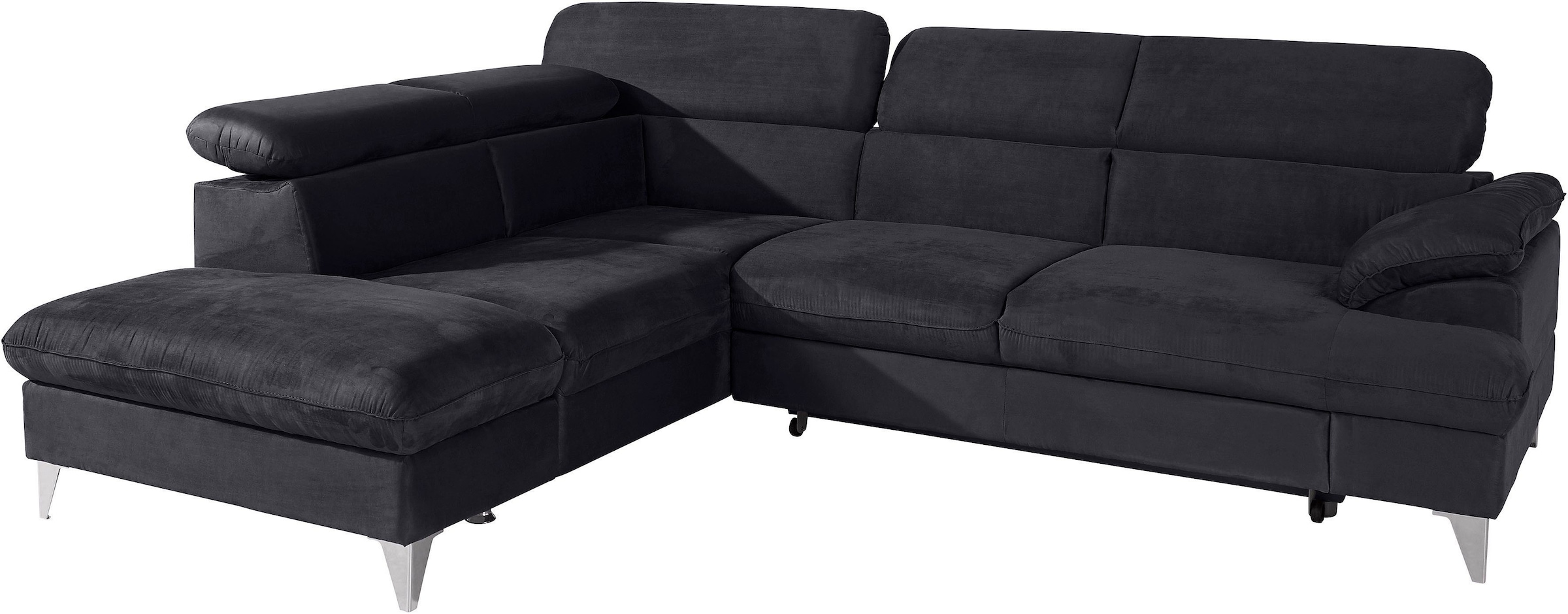 COTTA Polstergarnitur »Caluso L-Form«, Set bestehend aus: Ecksofa mit Kopfteilverstellung & Hocker