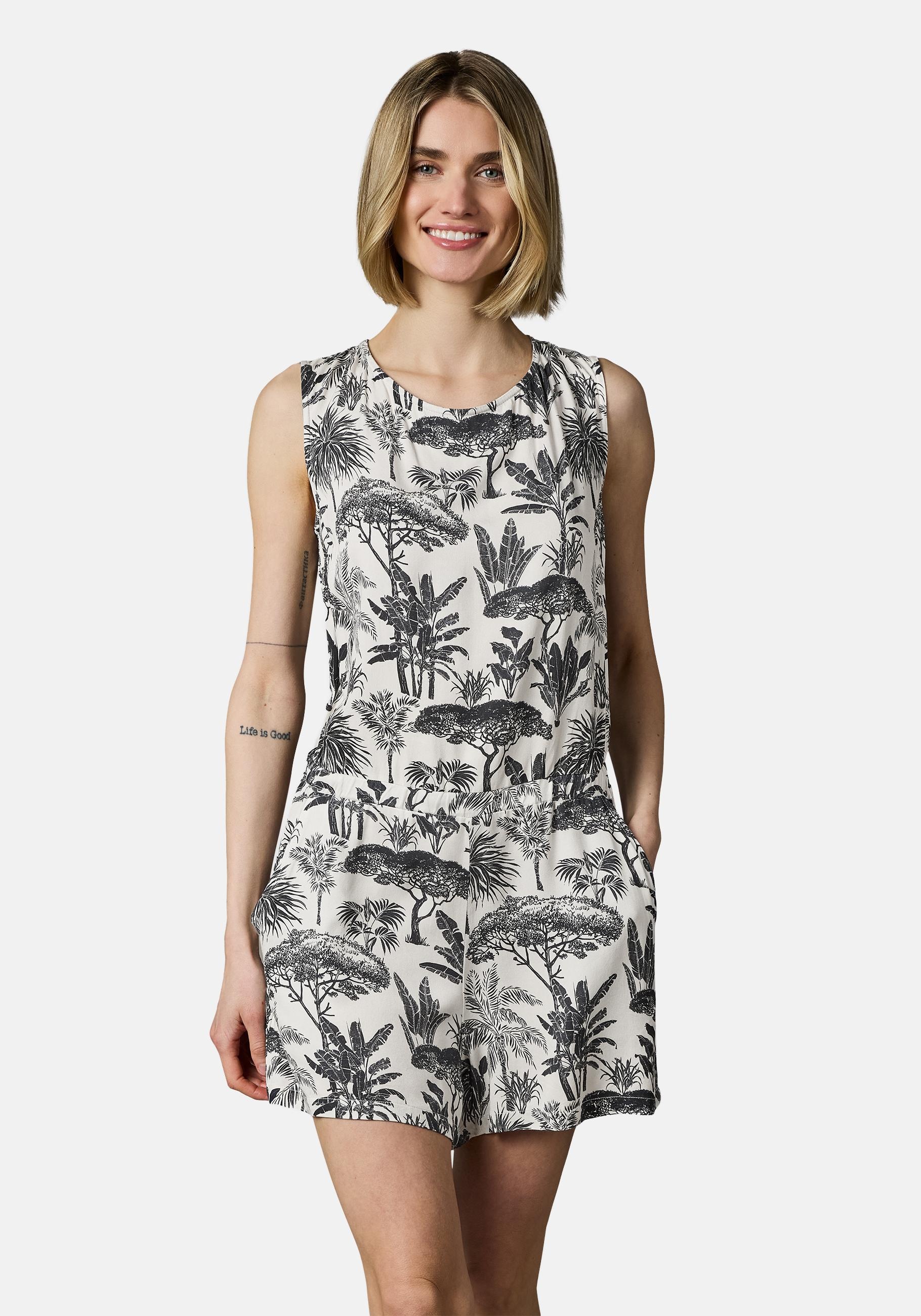Ragwear Jumpsuit "Zella" schicker, kurzer Damen Overall mit floralem Print