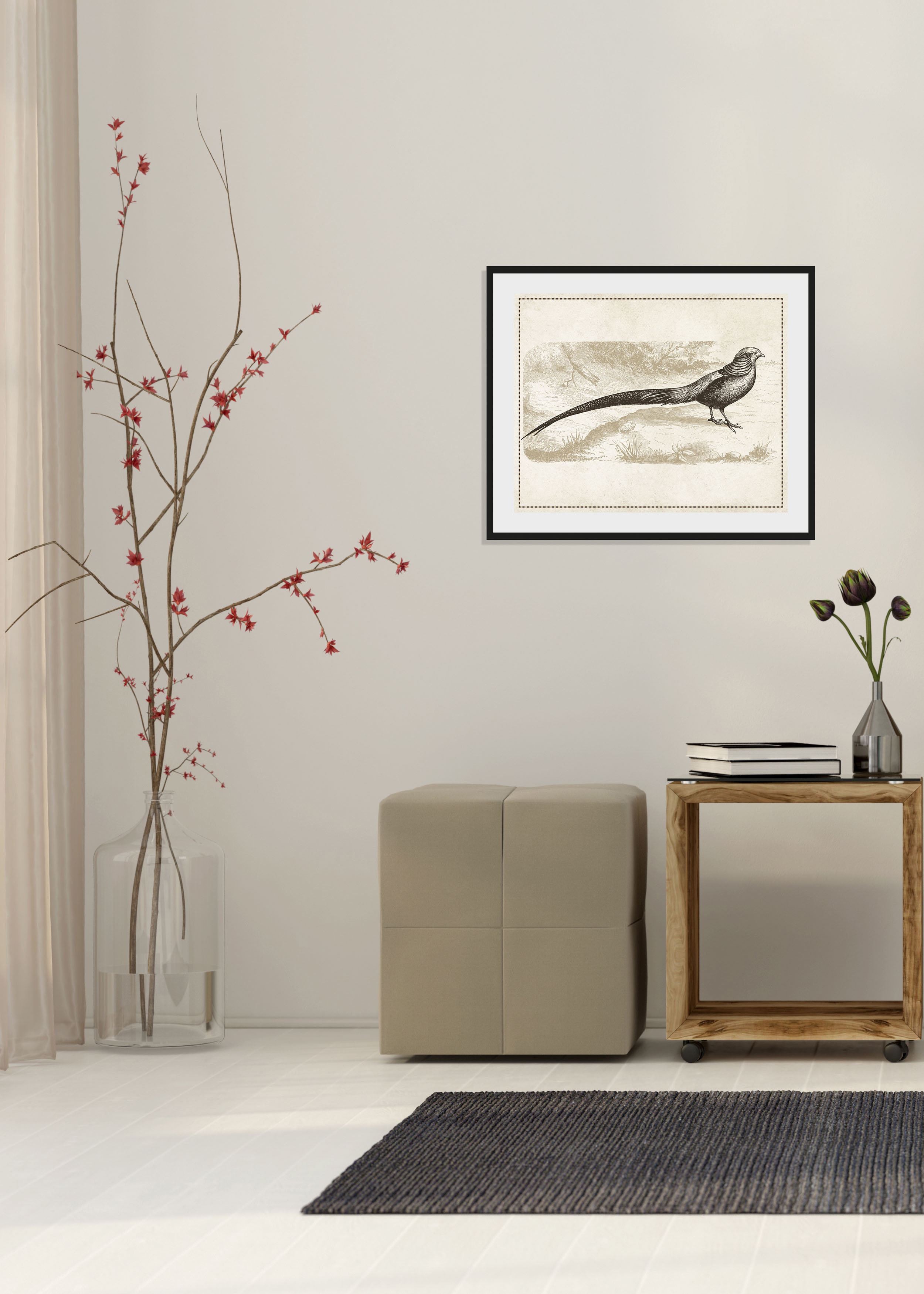 queence Bild "Daniel" Kunst Vogelbilder Vögel historische Ereignisse 1 Stk. tlg. HD Premium Poster-Druck inkl. Holzrahmen