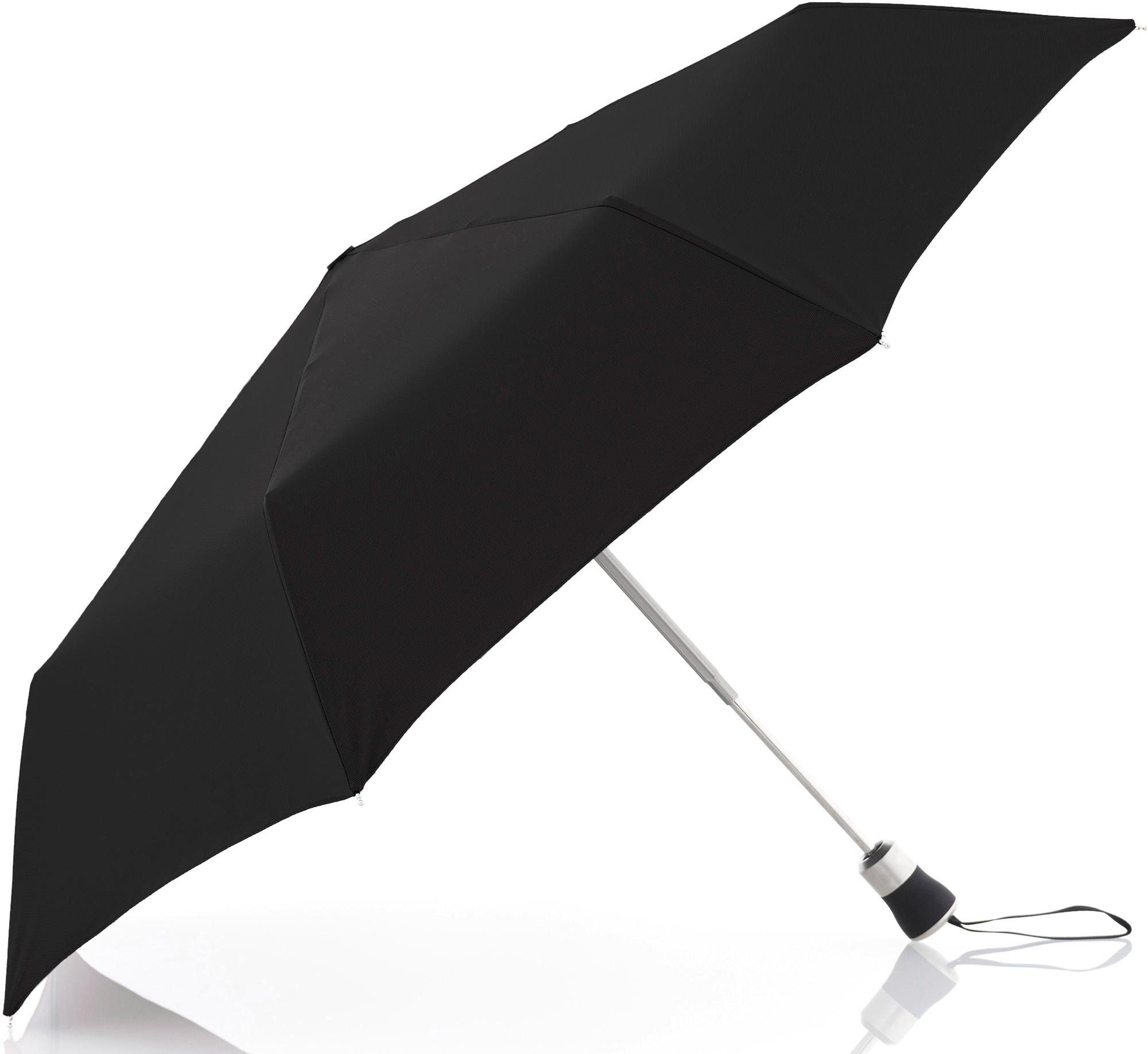Taschenregenschirm »Oxford Uni, schwarz«, handgemachter Manufaktur-Taschenschirm