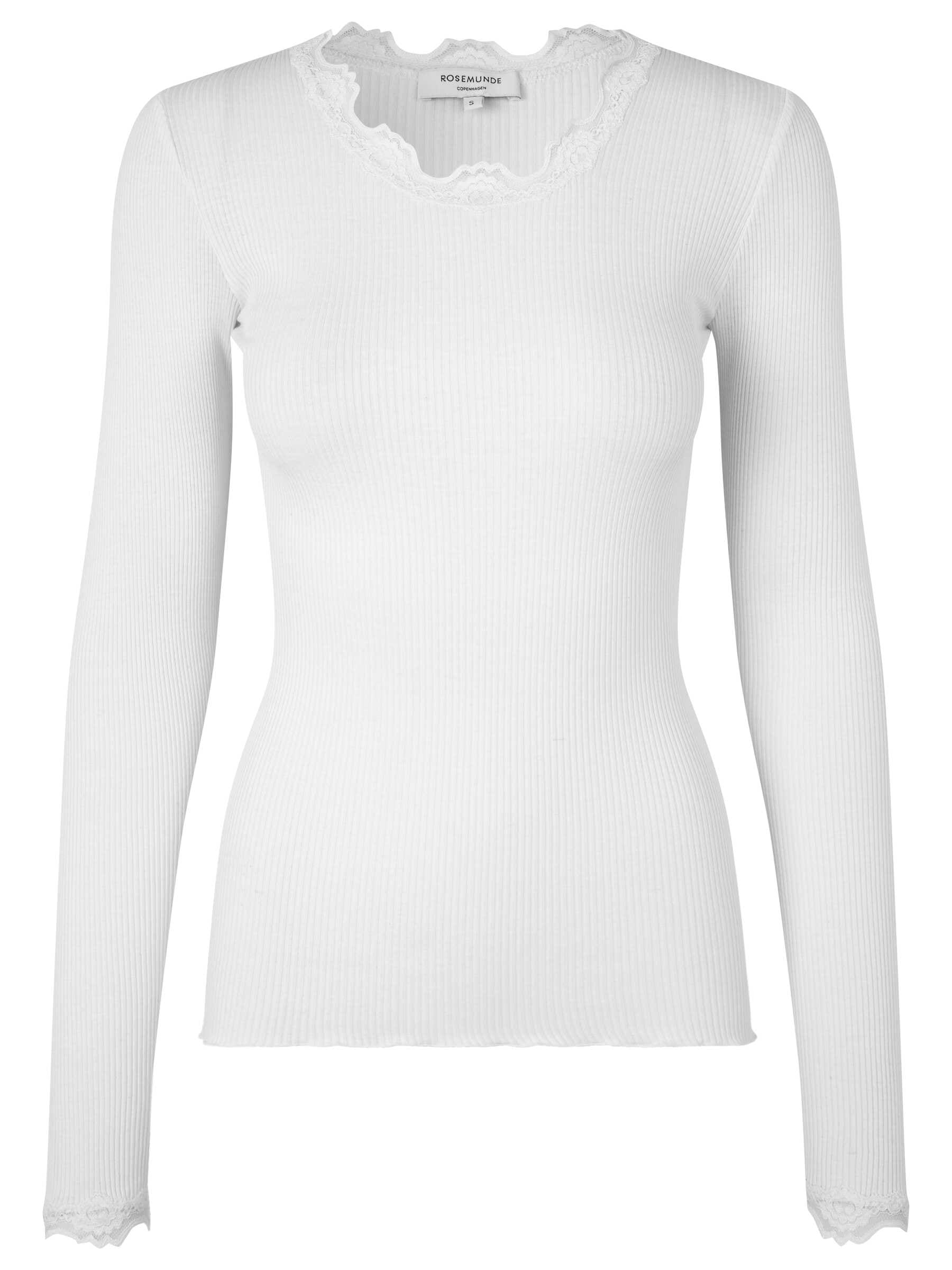 rosemunde Longsleeve "Babette silk shirt mit Seide" Langarm, mit Spitze, feminin, bequem, Seidenmix