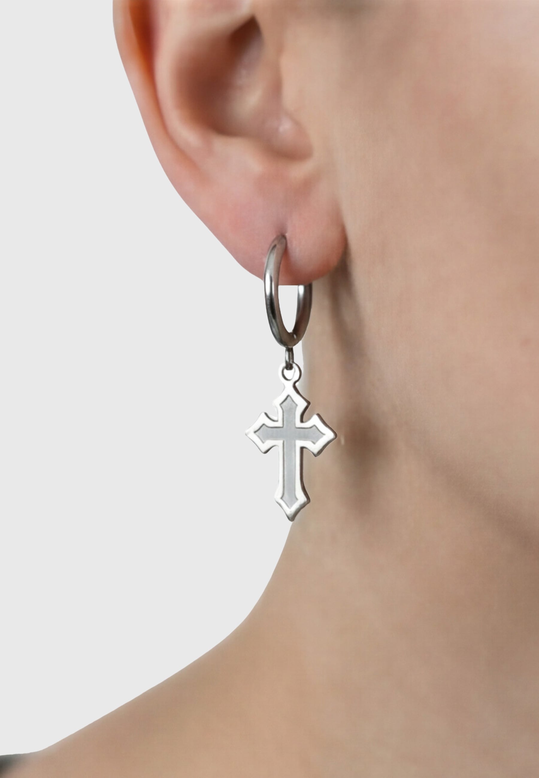 Fainz Paar Ohrhänger »Fainz Big Frozen Cross Earring«