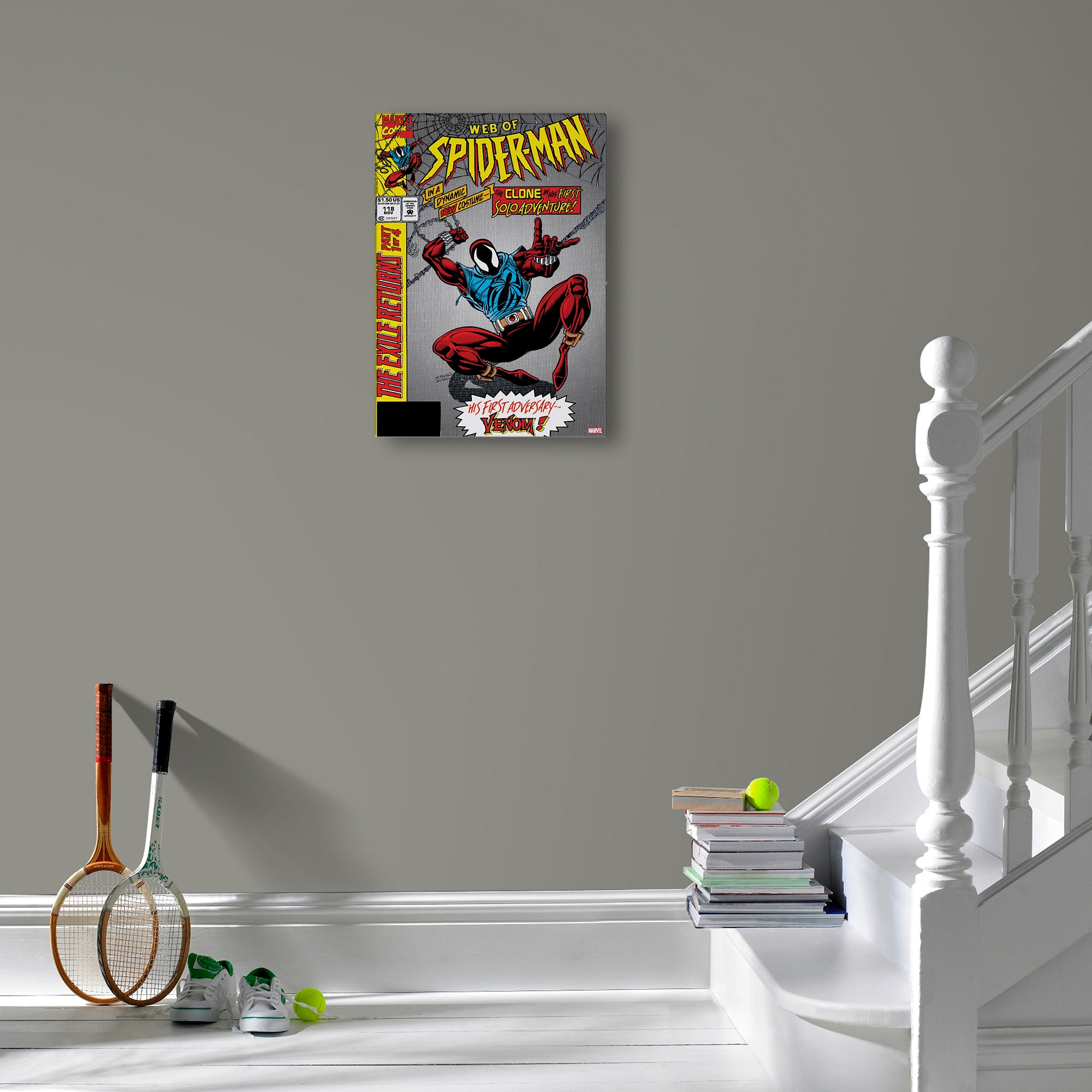 MARVEL Leinwandbild "Web of Spiderman", Comic-Fantasy, (1 St.), Web of Spid günstig online kaufen