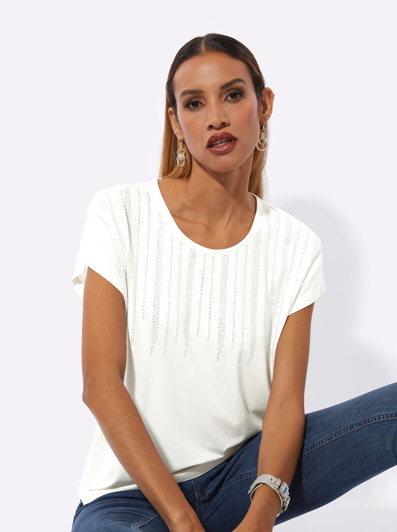 creation L Rundhalsshirt »Rundhals-Shirt« 1 tlg.