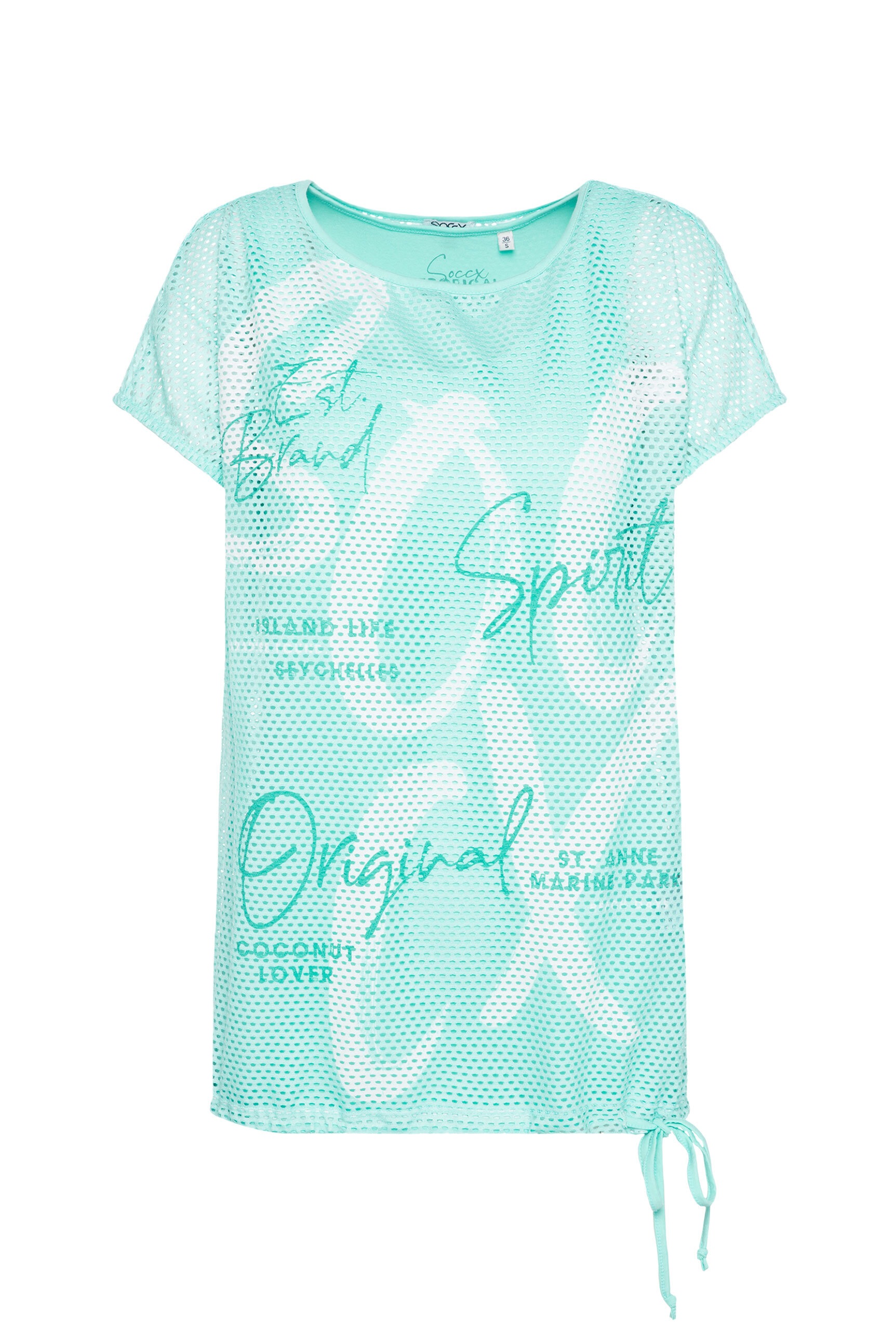 SOCCX 2-in-1-Shirt, mit Bindeband am Saum