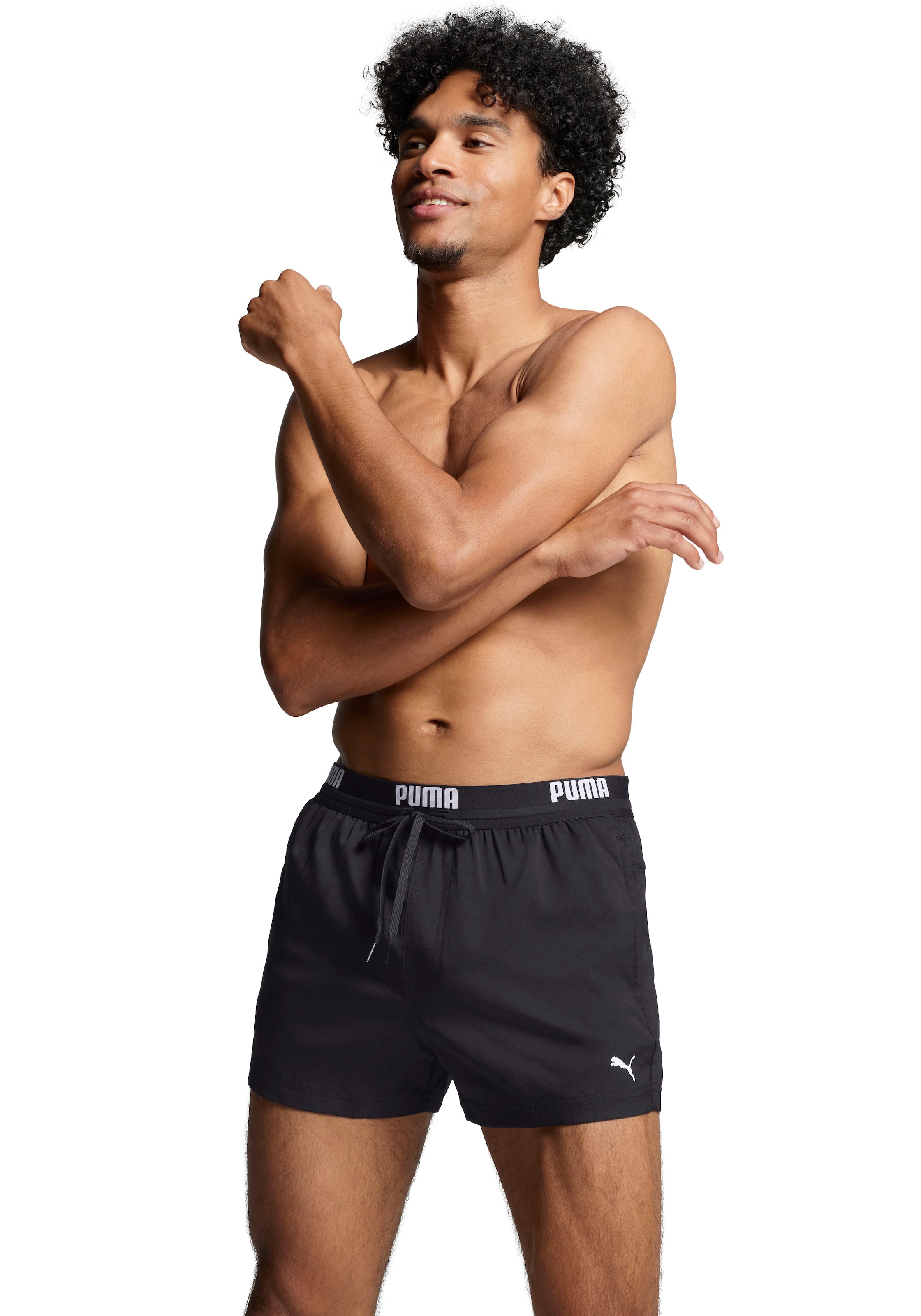 PUMA Badeshorts "PUMA SWIM MEN LOGO SHORT SHORTS 1P" Seitentaschen, Gesäßta günstig online kaufen