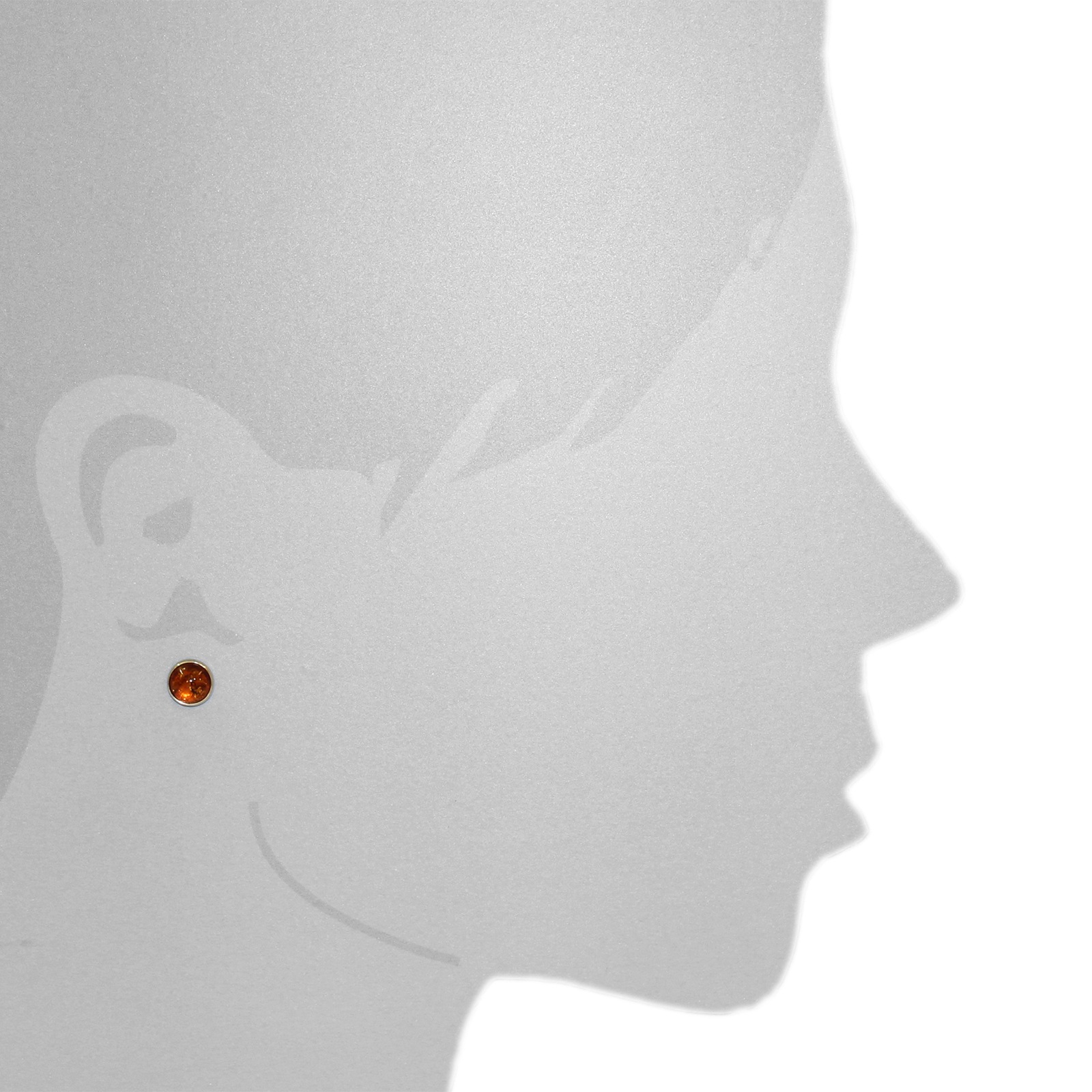 OSTSEE-SCHMUCK Paar Ohrstecker »- Classic 8 mm - Gold 333/000 - Bernstein«