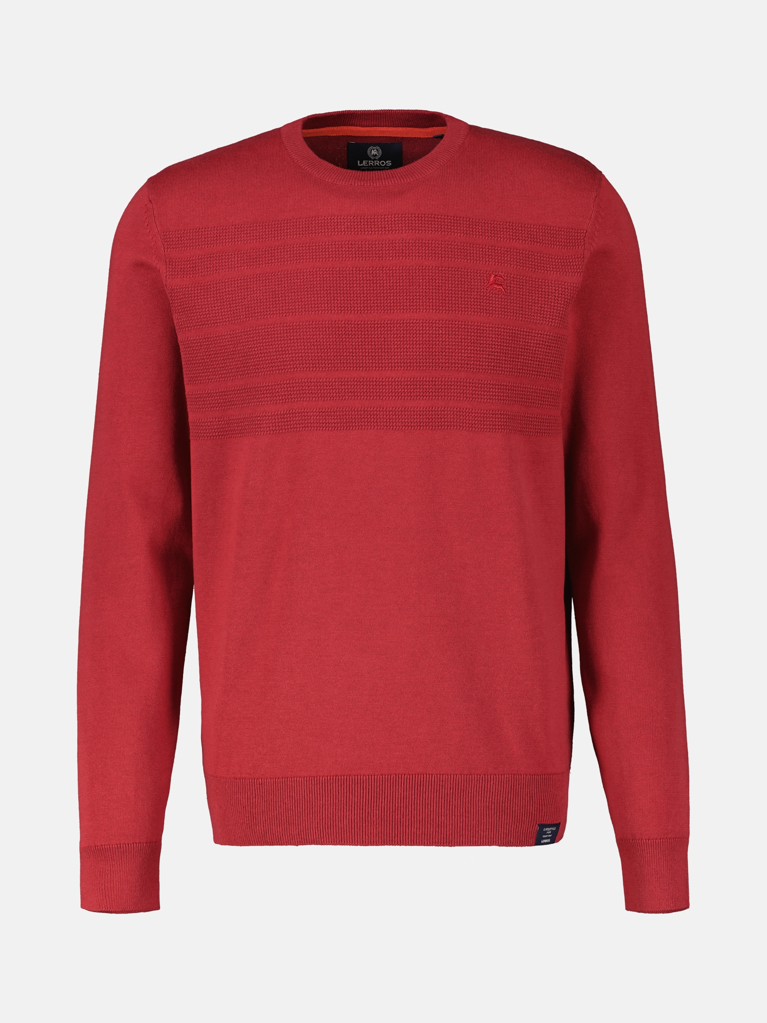 LERROS Strickpullover »LERROS Strickpullover, tonal gestreift«
