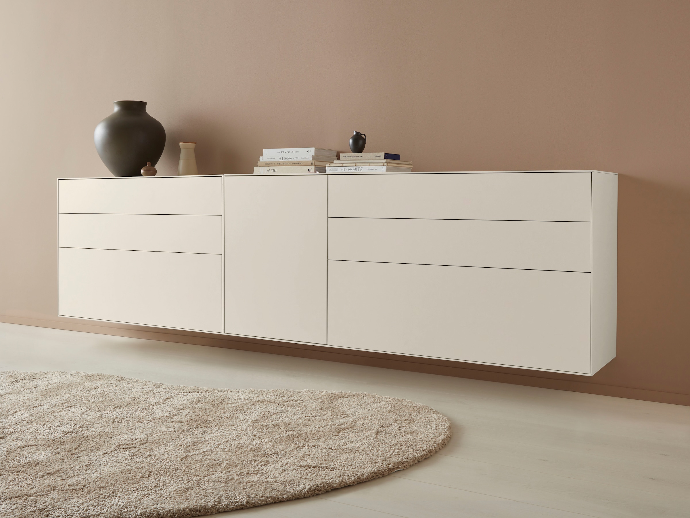 LeGer Home by Lena Gercke Sideboard "Essentials", (2 St.), Breite: 279cm, MDF lackiert, Push-to-open-Funktion