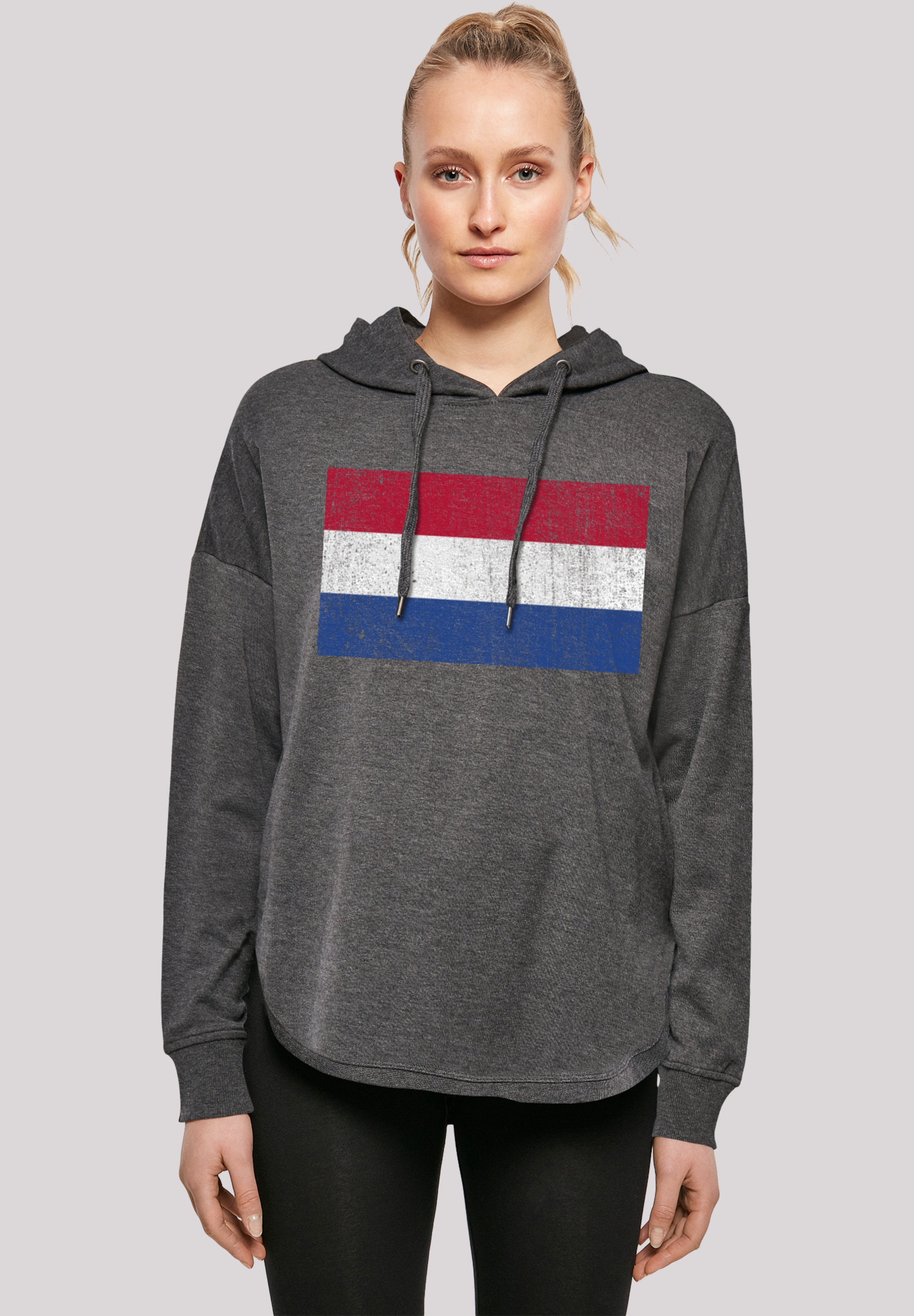 F4NT4STIC Kapuzenpullover "Niederlande Flagge distressed", Print