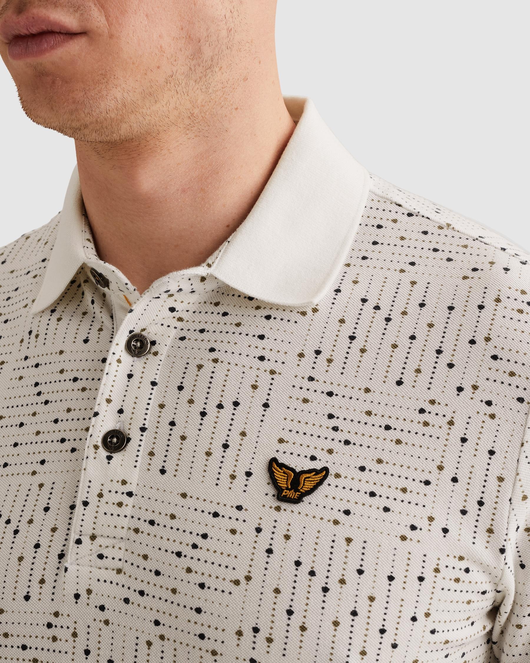 PME LEGEND Poloshirt »Short sleeve polo printed fine pique« mit Logo Stickerei