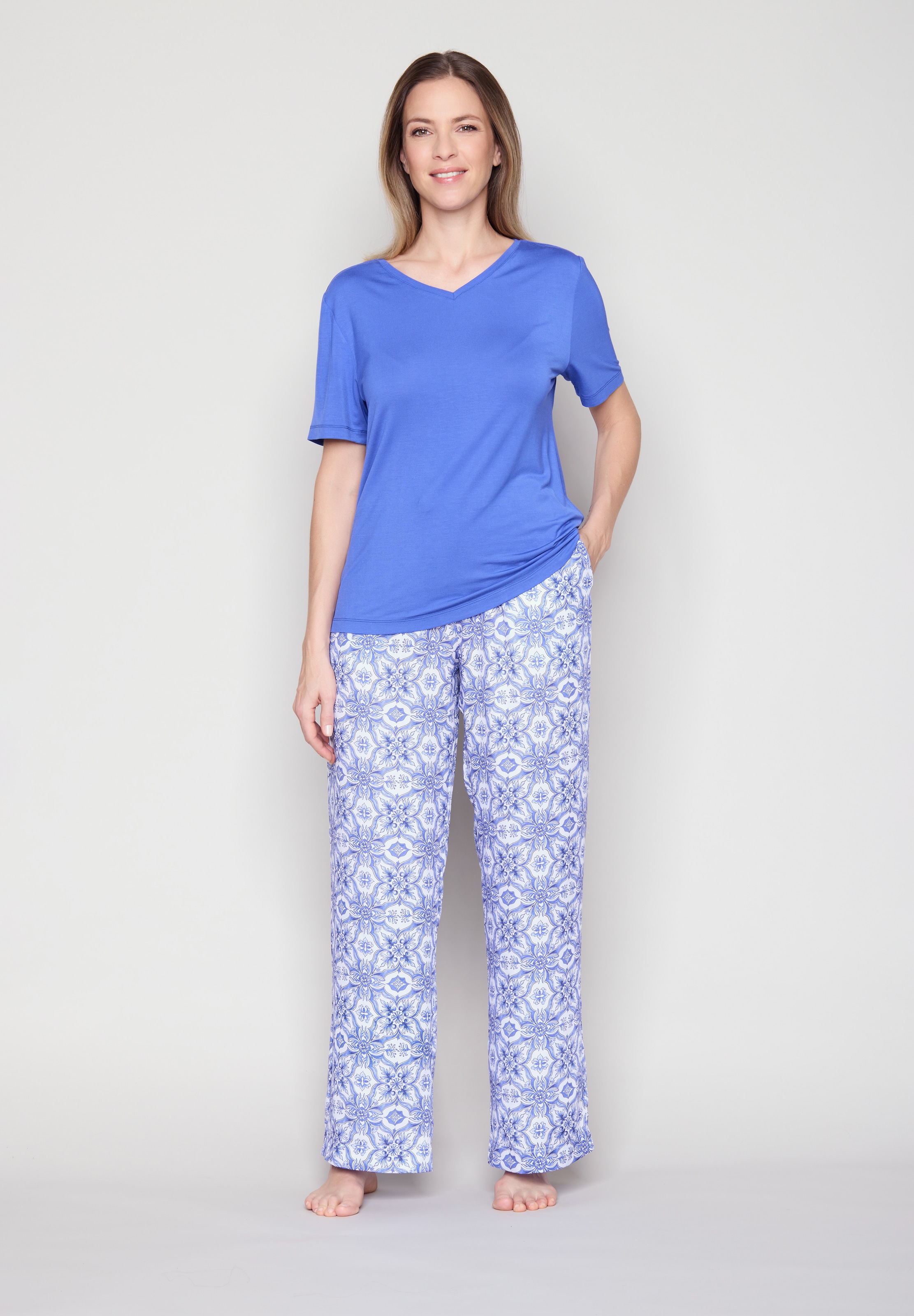 JOOP Pyjamahose mit Allover-Print und seitlichen Taschen günstig online kaufen