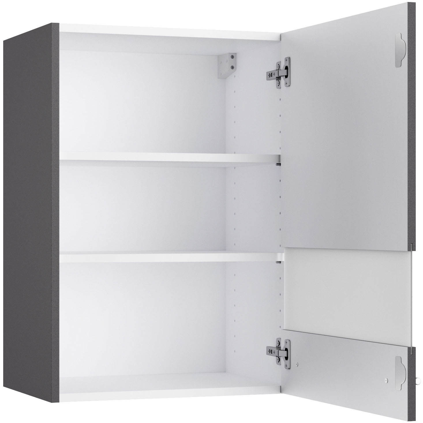 Thumbnail - KOCHSTATION Hängeschrank "KS-Bern2", Breite 50 cm, 1 Tür, 2 Einlegeböden, Front mit Milchglas-Einsatz