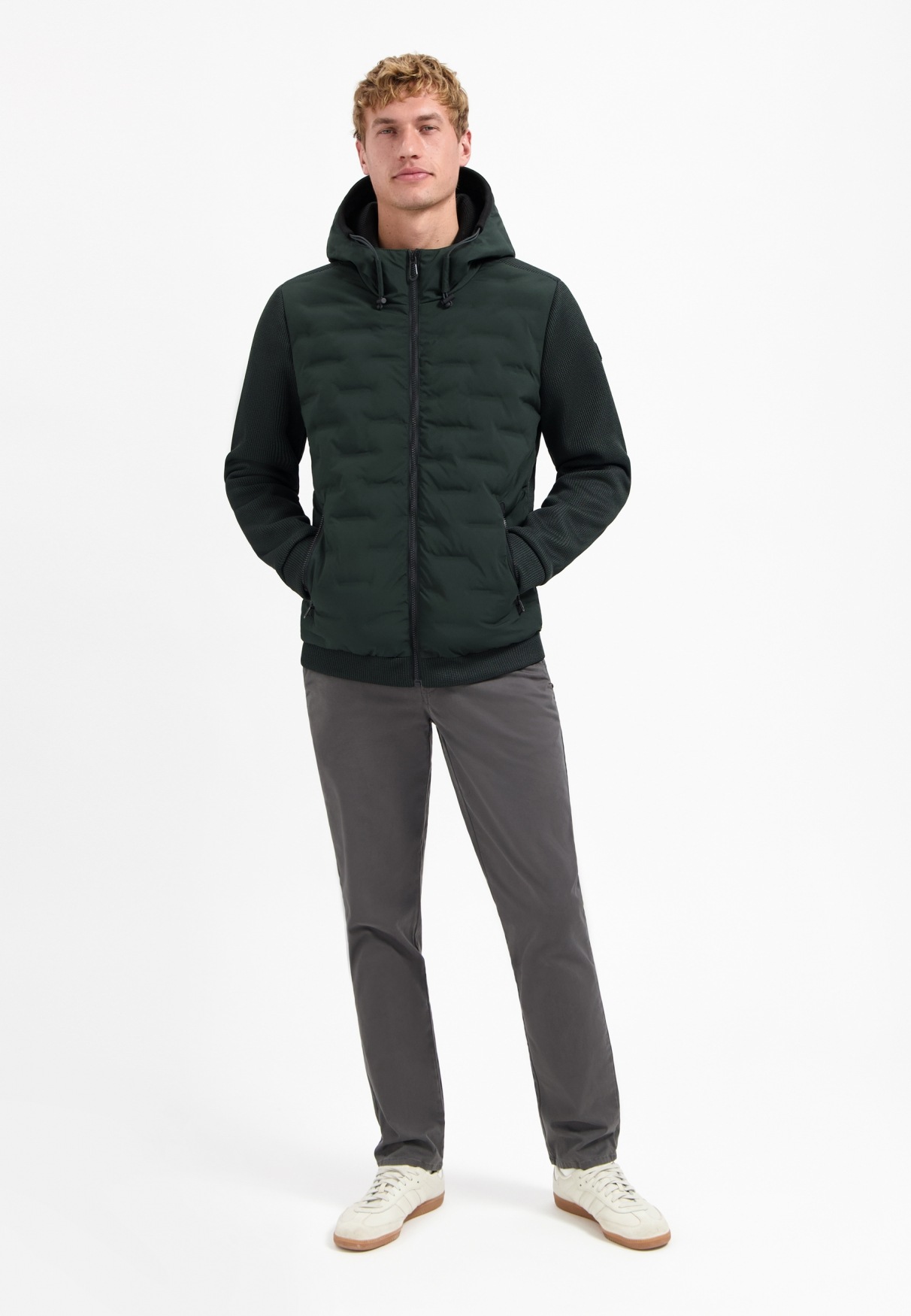 NO EXCESS Steppjacke »No Excess Jacke mit Strickärmeln«