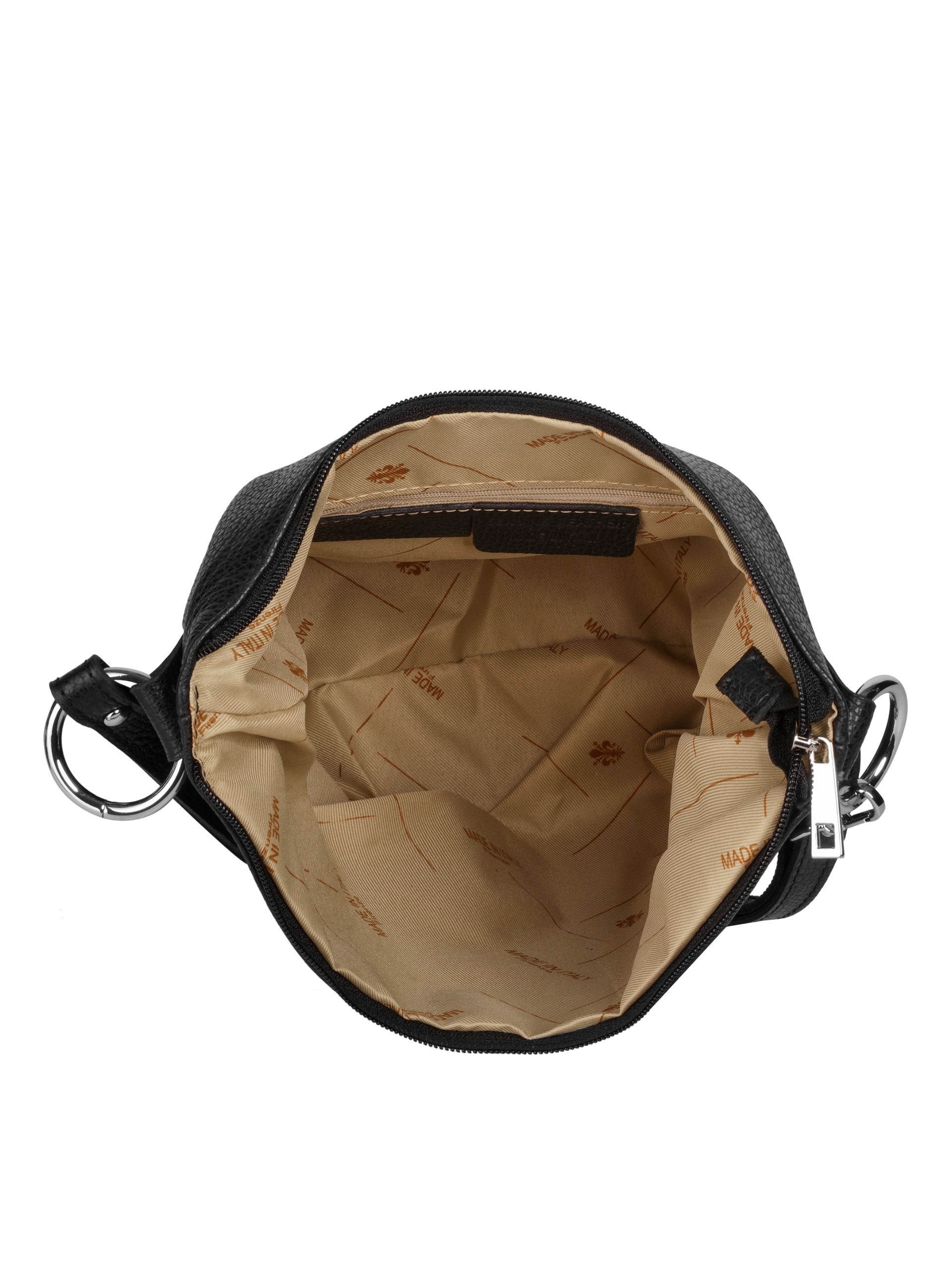 Cluty Umhängetasche, echt Leder, Made in Italy