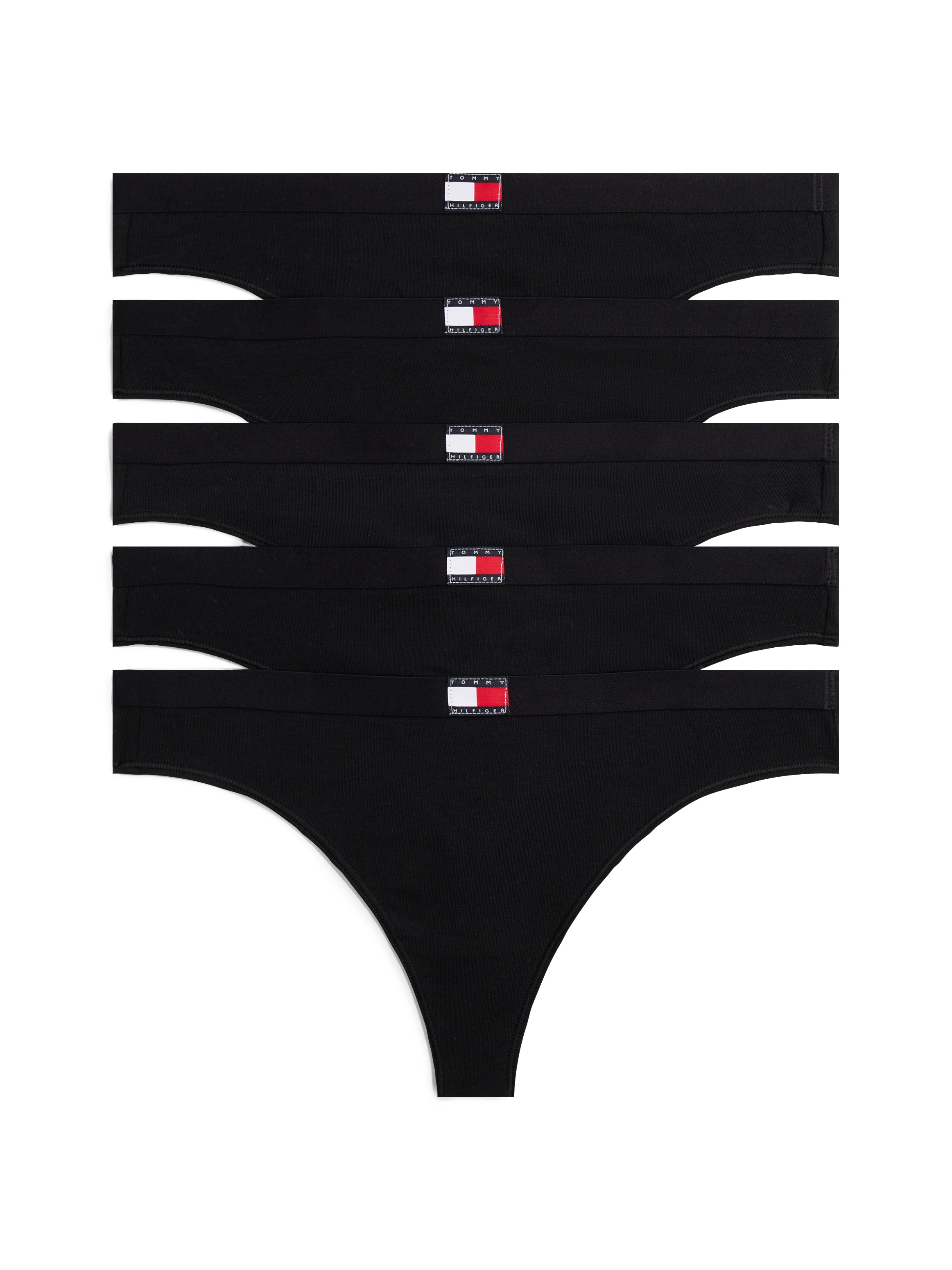 Tommy Hilfiger Underwear Tanga "5 PACK FLAG THONG", (Packung, 5 St., 5er), günstig online kaufen
